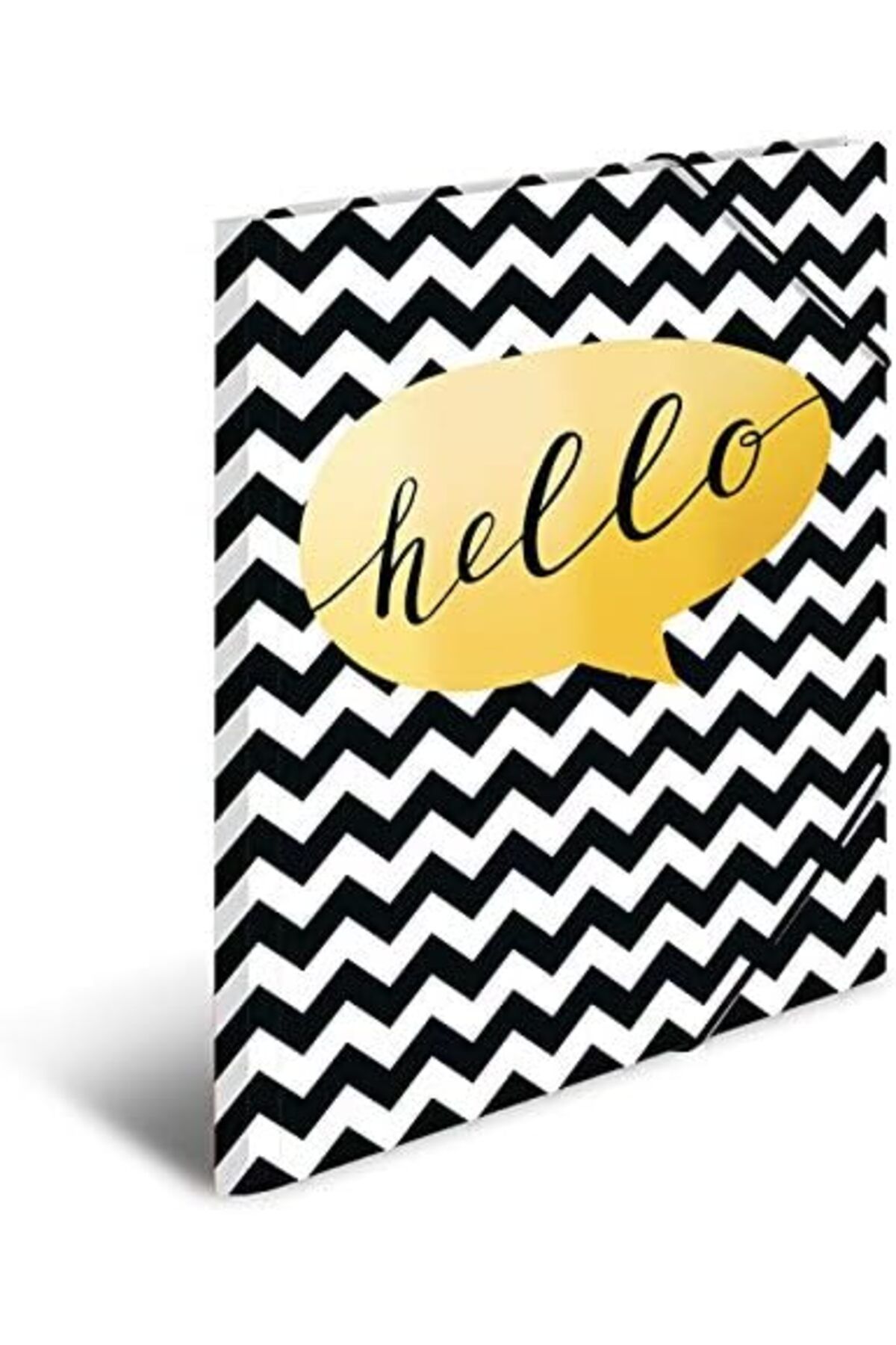 Mu Art Ahşap-Mrt Elastic File A4 Size Gilded Hello Printed Art 871301 3
