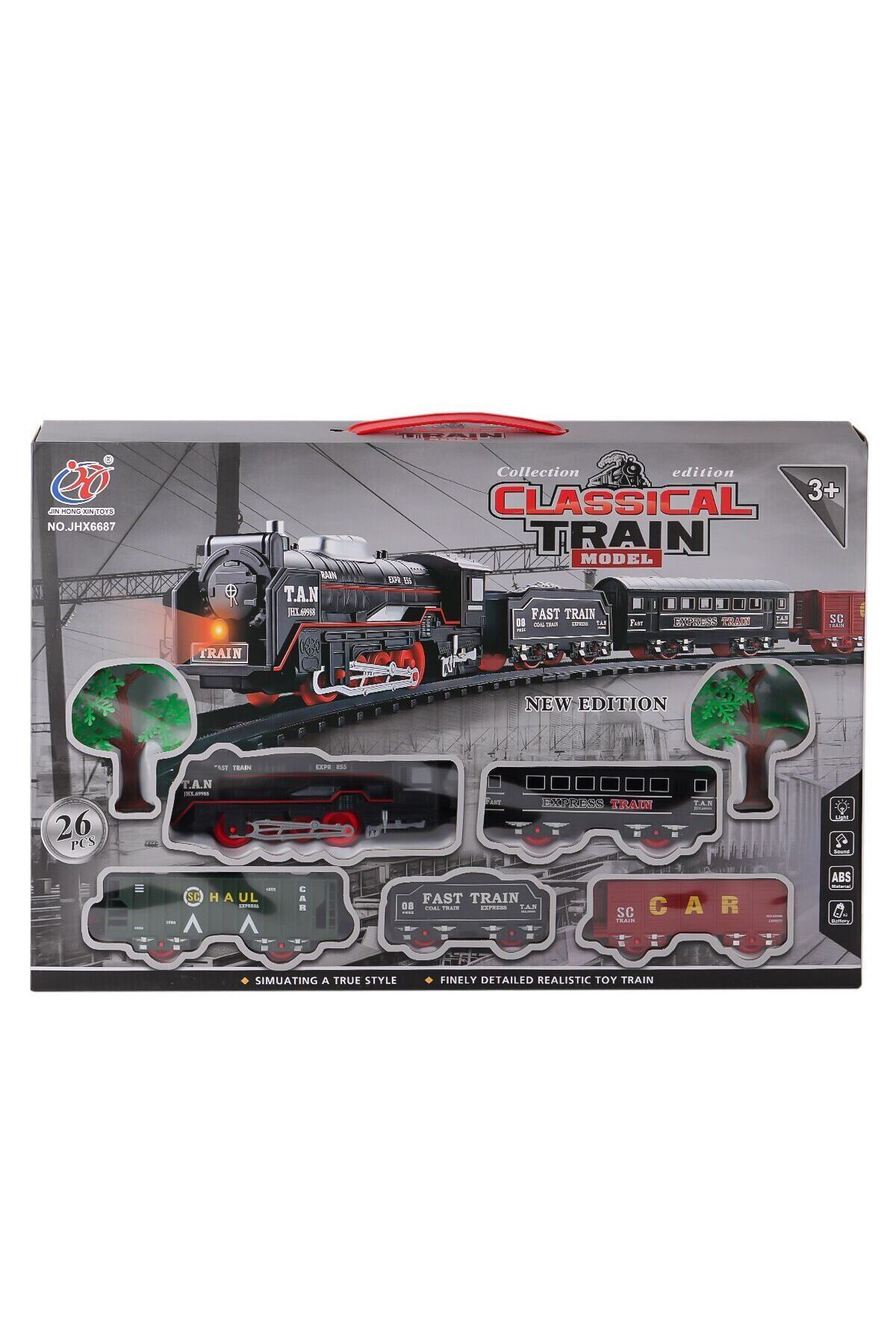 Easy Tedarik JHX6687 Sesli Işıklı Tren 26 Parça