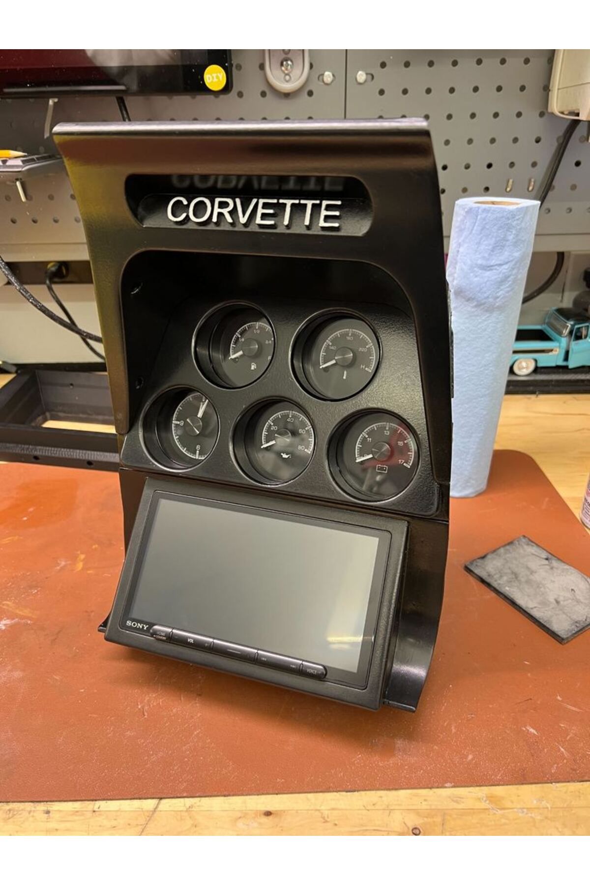 Lucest C3 1969 Corvette uyumlu Radio Gauge Çerçevesi (Plastik Aparattır!!!)