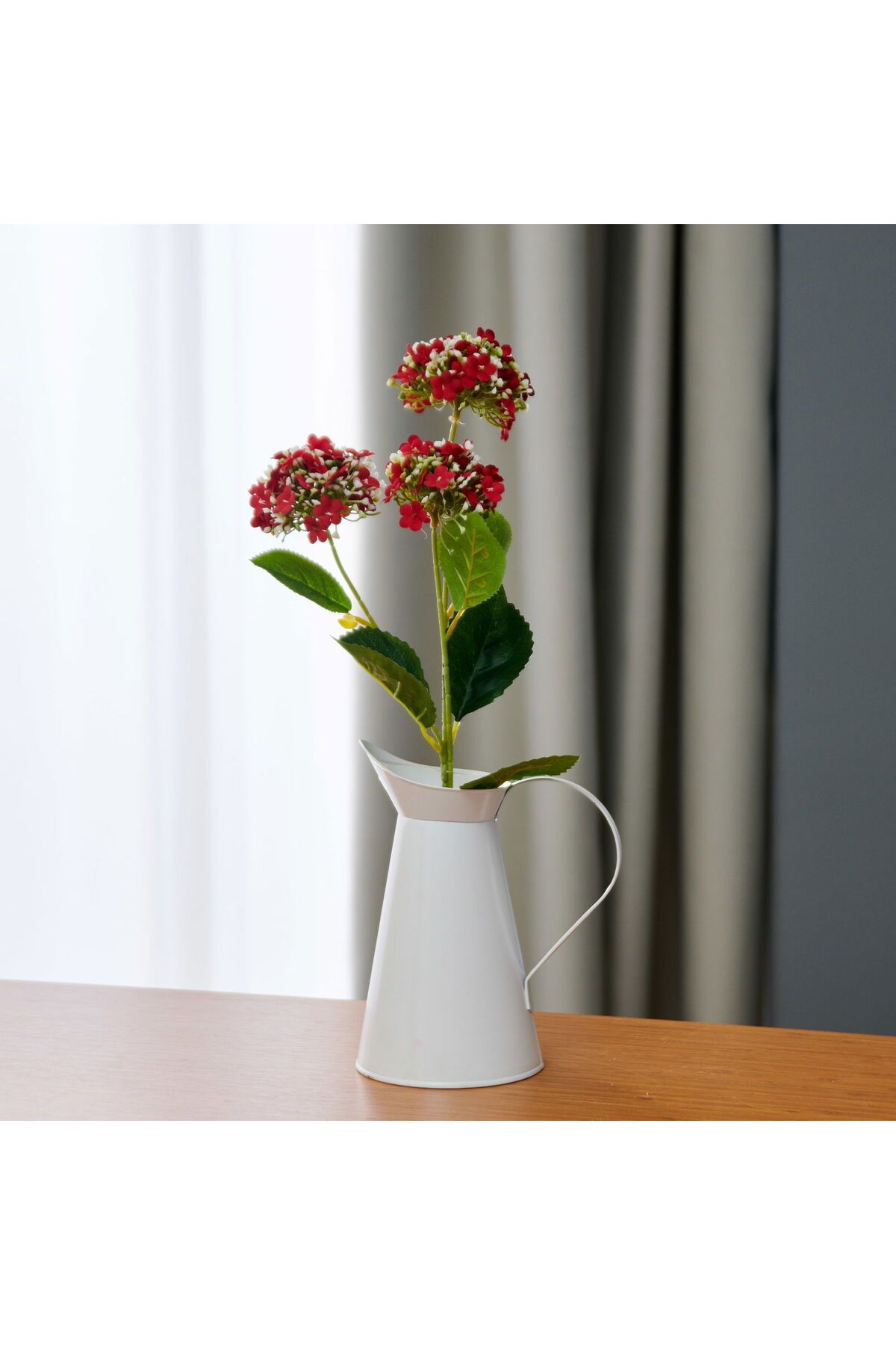 ASPARTAM Dekoratif Tomurcuklu Ortanca - Kırmızı - 69 cm