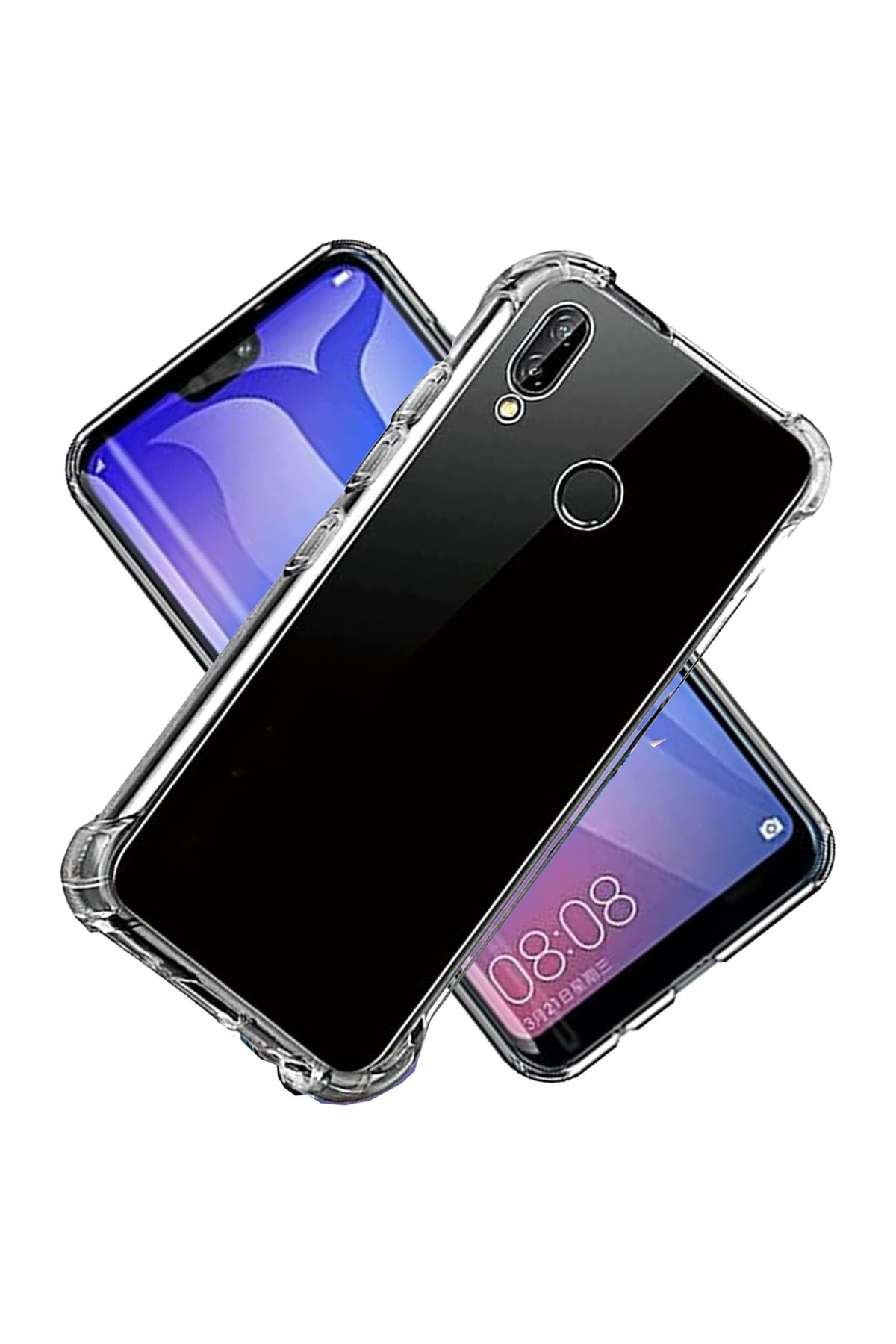 CaseArt Huawei P20 Lite ile uyumlu Kapak Köşe Korumalı Airbag Antishock Şeffaf Silikon Kılıf