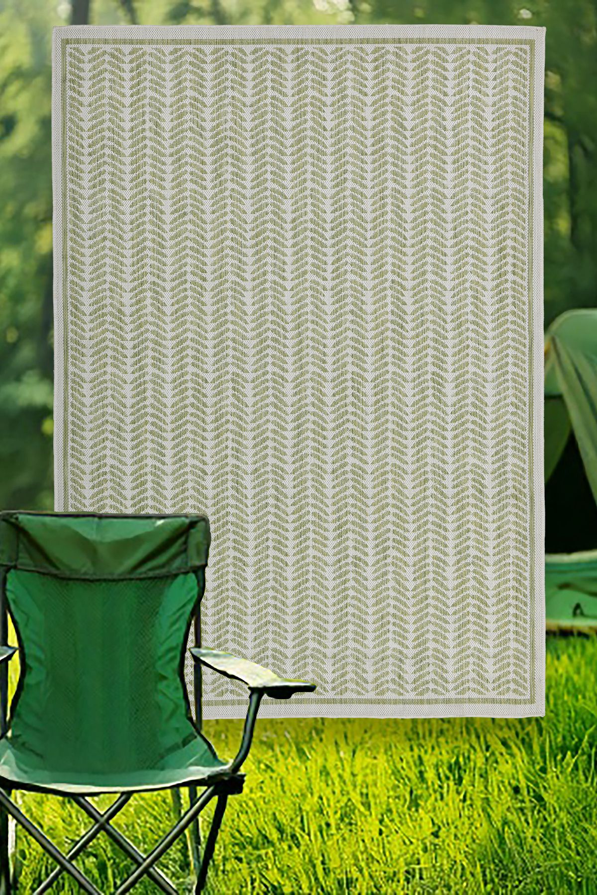 Giza Home Eco Katlanabilir Sisal Balkon Teras Bahçe Piknik Kamp Mutfak Dokuma Halı Kilim