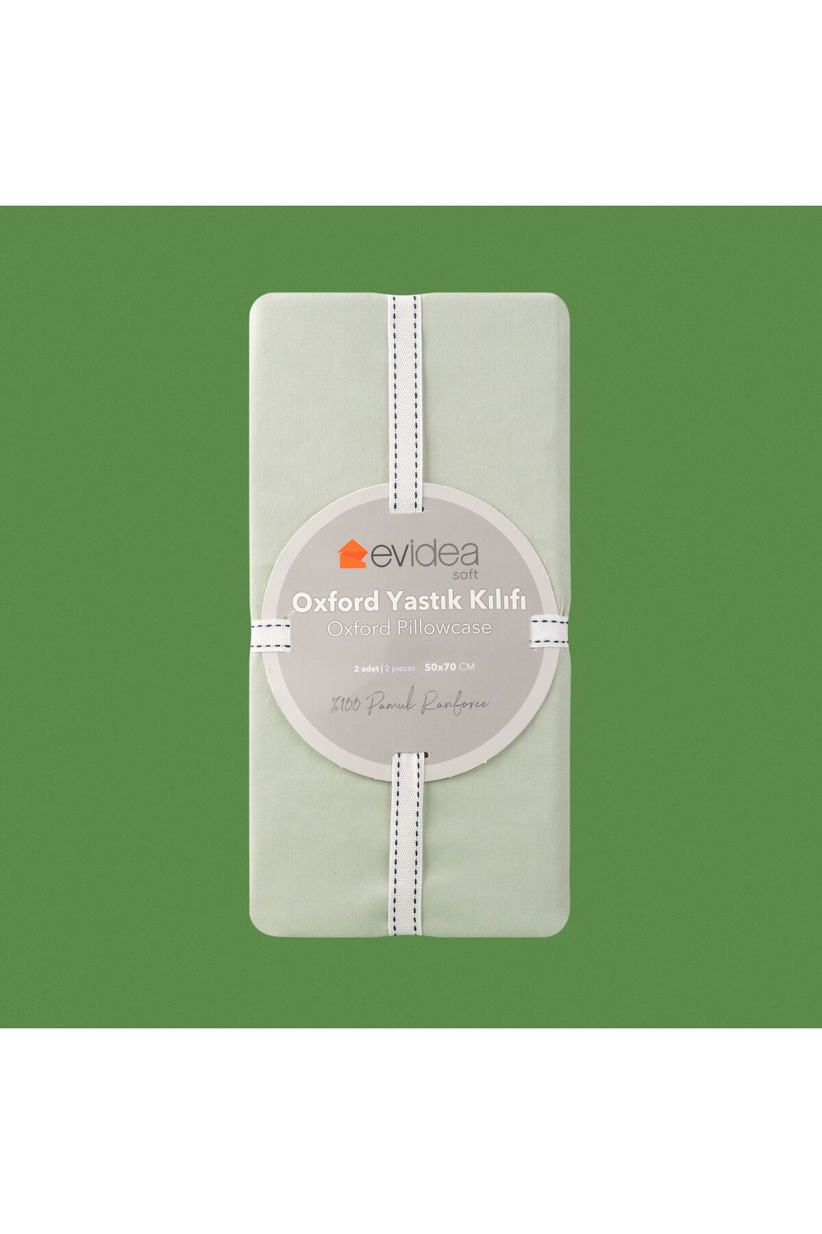 MATMEL Basic Oxford 2'li Yastık Kılıfı - Yeşil - 50x70 cm