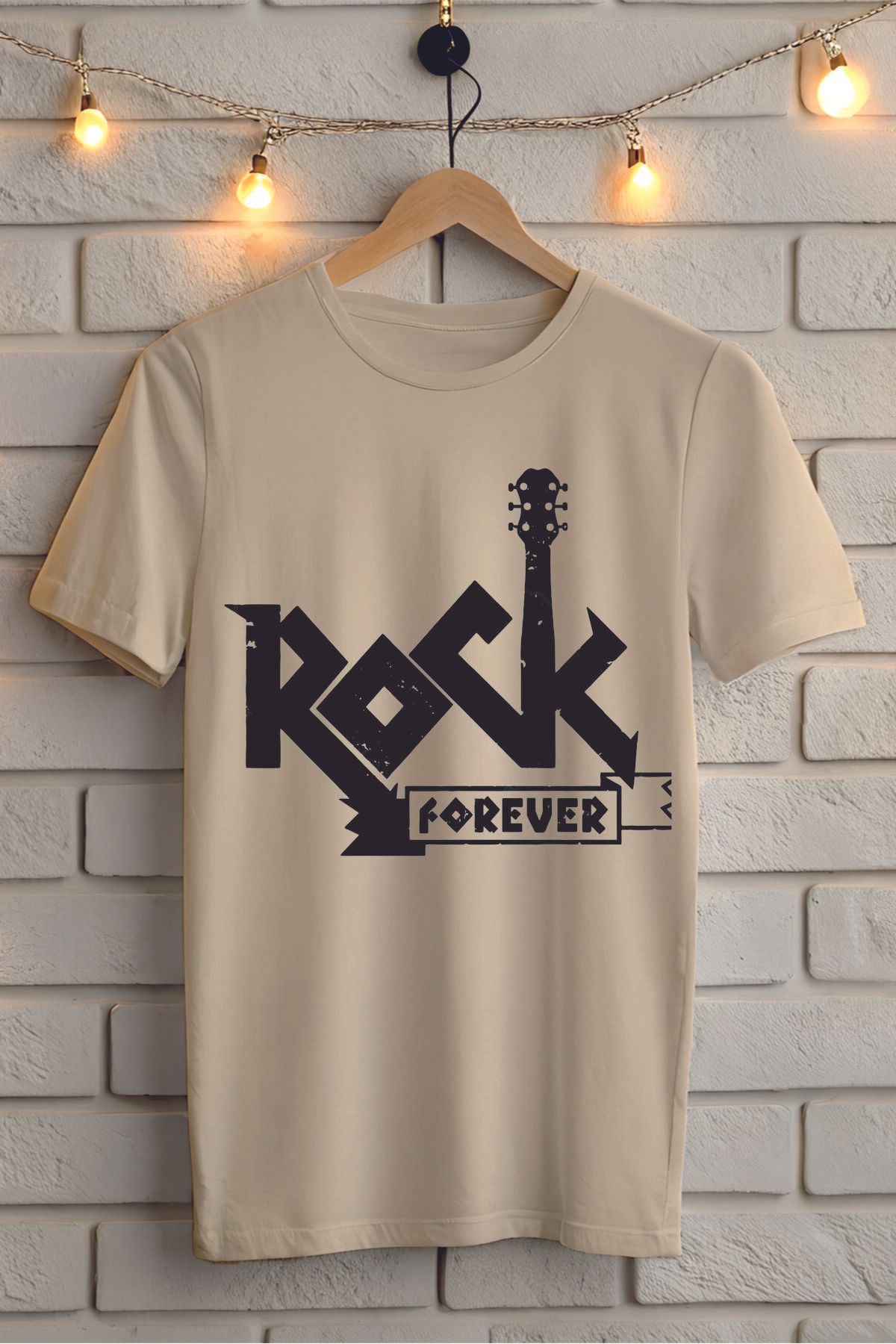 ModaSphere ROCK Baskılı Unisex Oversize Tişört