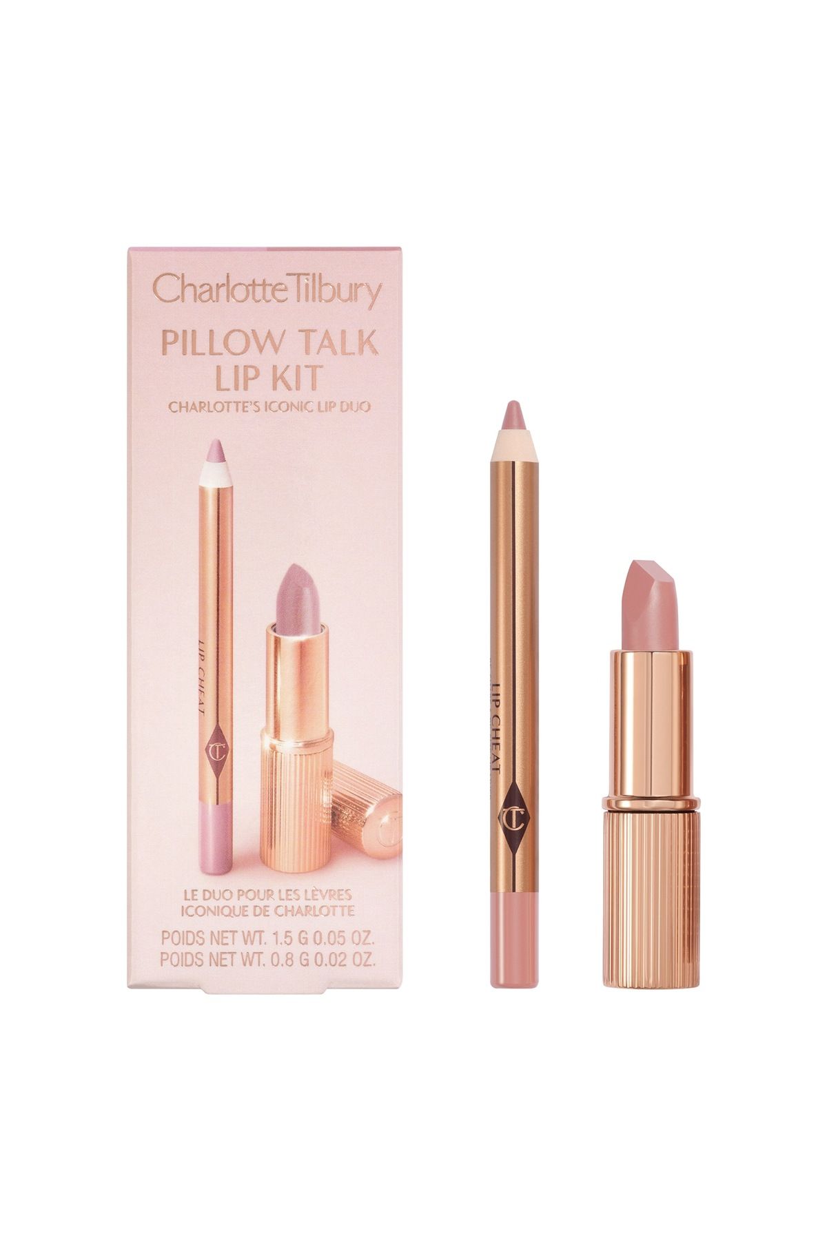 charlotte tilbury Pillow Talk Duo Set - Dudak Seti Pillow Talk Fair (1,5 g + 0,8 g)