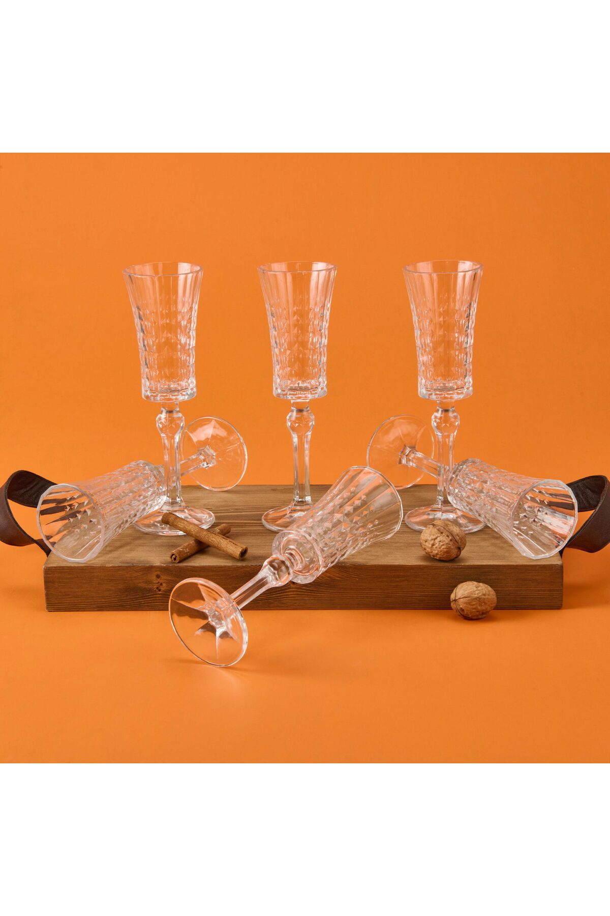 ASPARTAM Paofa 6'lı Cam Kristal Bardak - Şeffaf - 450 ml