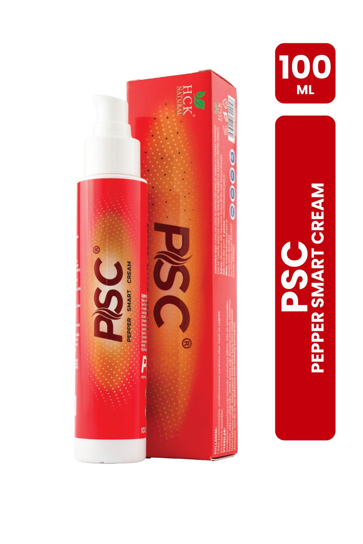 HCK NATURAL Akıllı Krem 100 ml Ağrı Giderici Eklem Ve Kas Sağlığını Destekler Menthol Ve Biberli