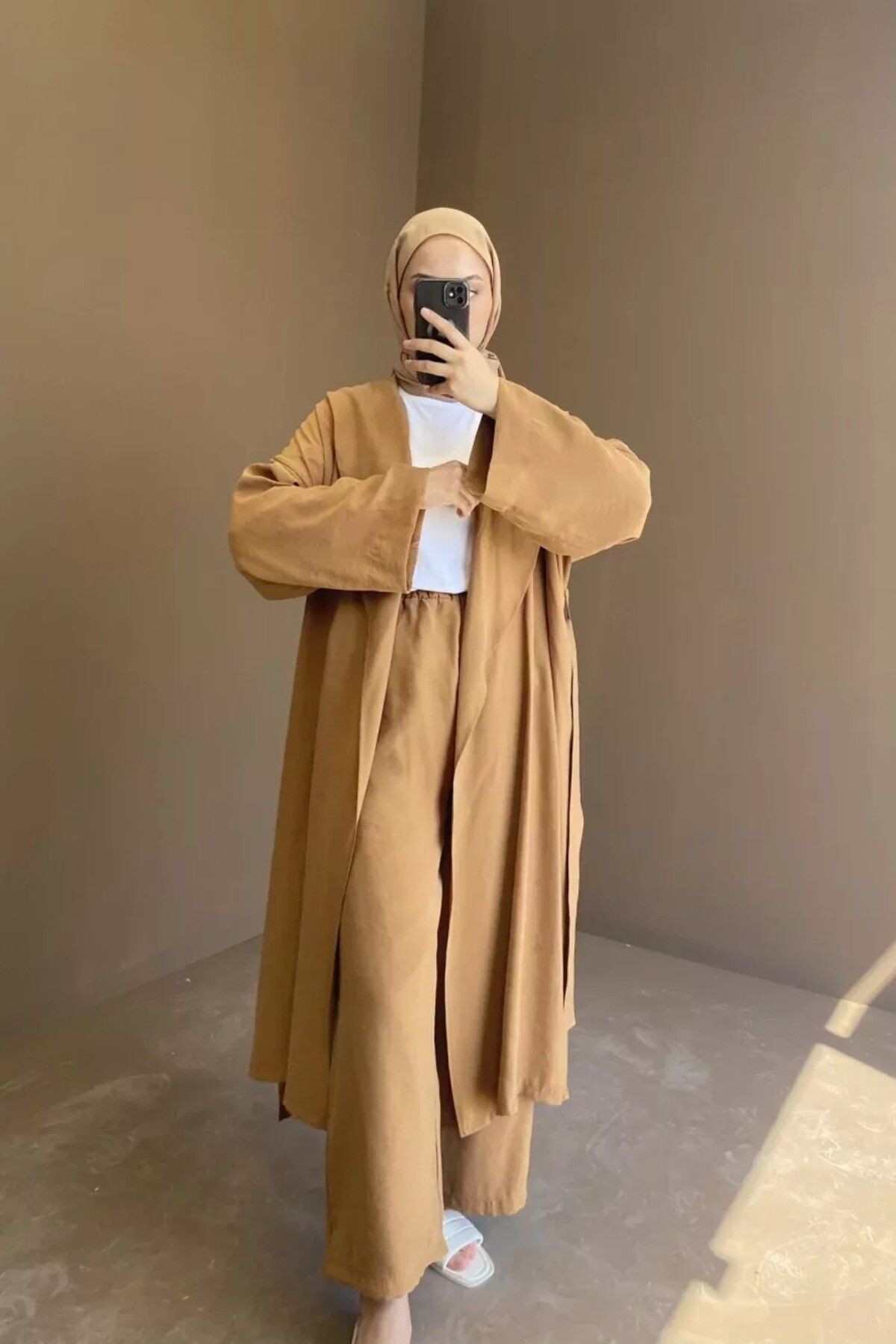 FERHEL Kimono ve Pantolon Oversize Takım 6027