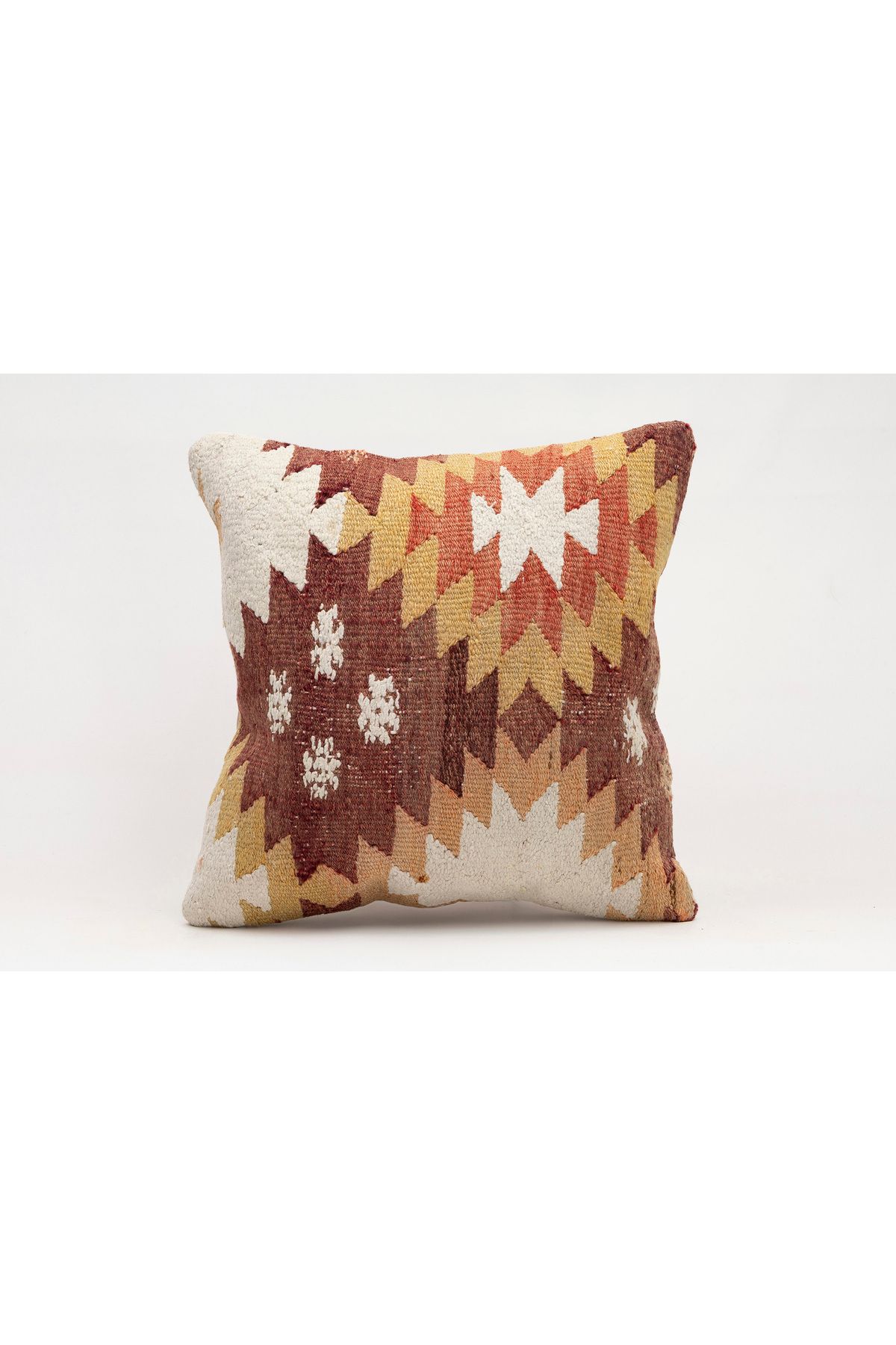 Kilim Whole Sale El Yapımı Kilim'den Yapılmış Vintage Kırlent Kılıfı, Yün, 40x40 Cm