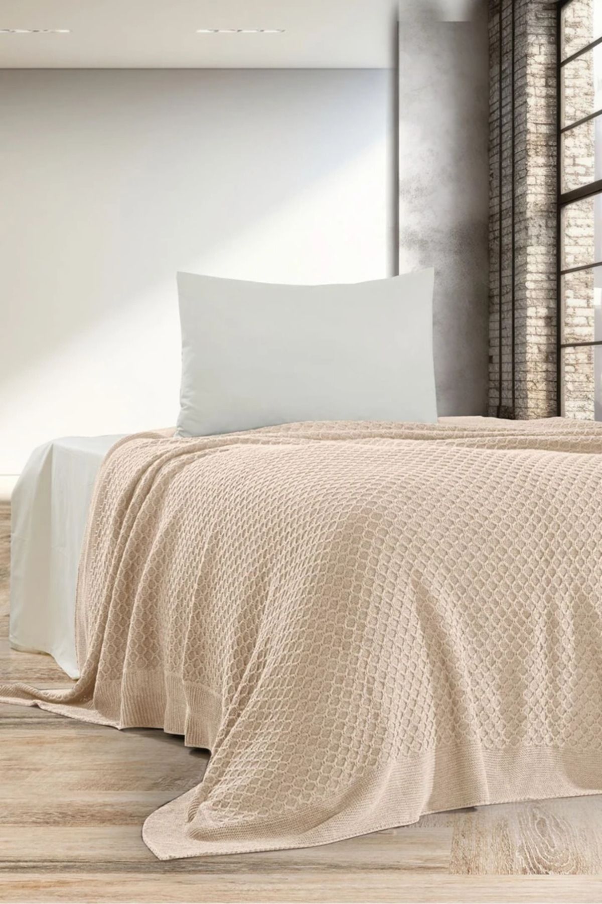 DOUX HOME Triko Yatak Örtüsü Tek Kişilik 180 X 230 Cm