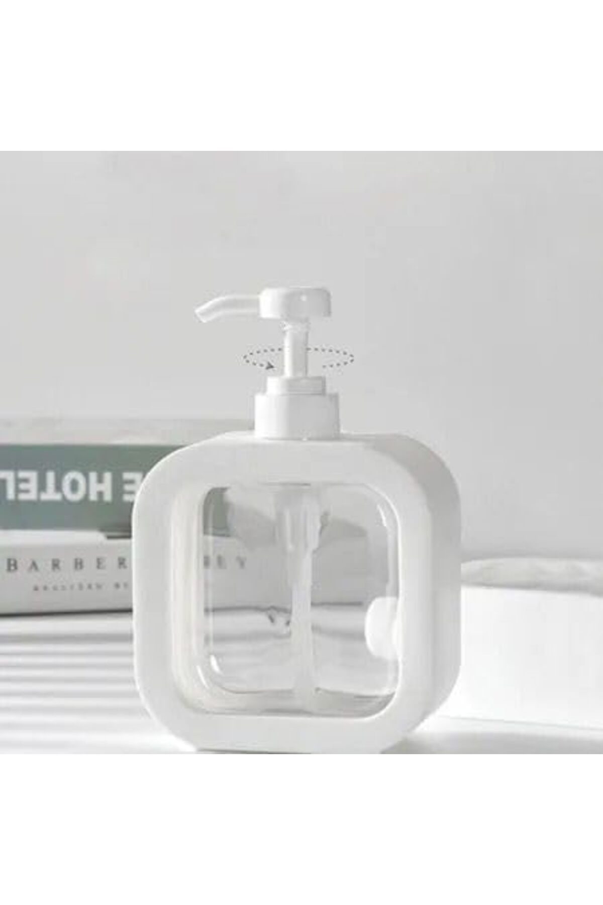 Mu Art Ahşap Mrt 400 ml Dikdörtgen Banyo Mutfak Sıvı Sabunluk Bulaşık Lavabo Deterjanlık,Tezgah Üstü Dikd