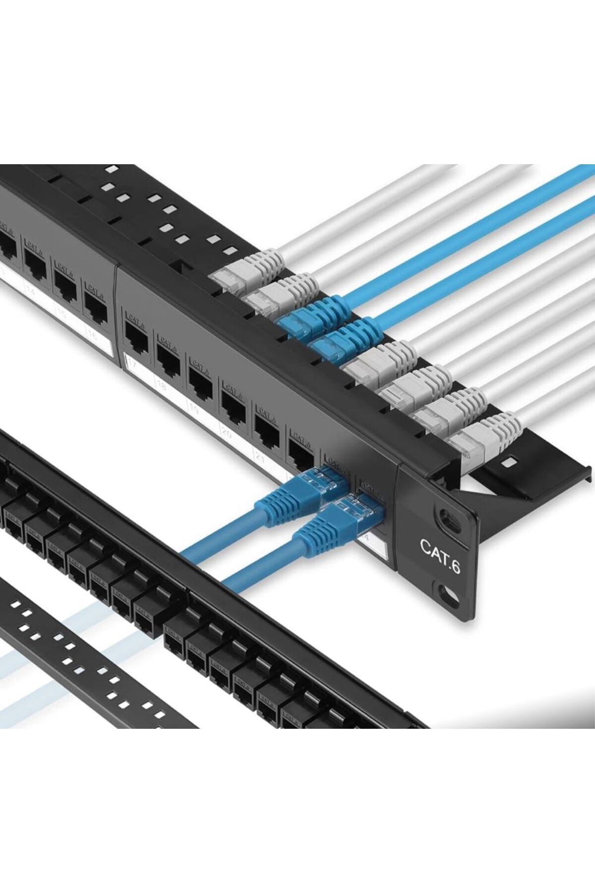 ONS CAT6 UTP 24 Port Patch Panel | Tam Modüler | 19" Rack Uyumlu | Network Dağıtım Paneli