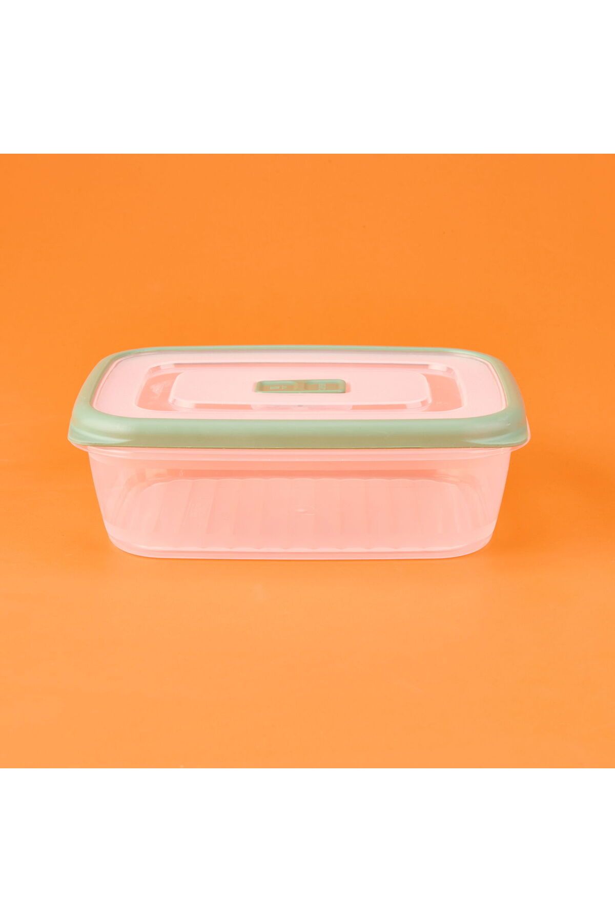 ASPARTAM Plastik Saklama Kabı - Şeffaf / Yeşil - 1 lt