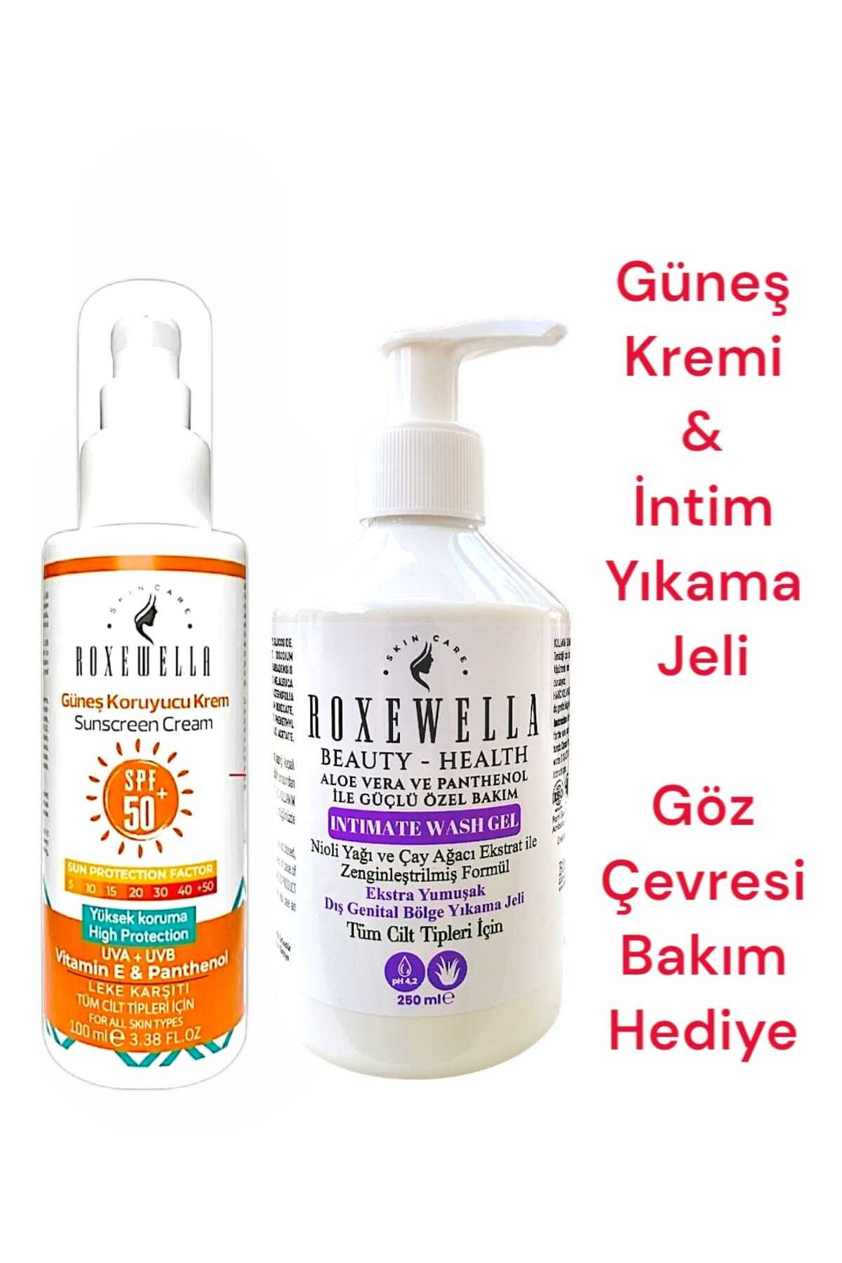 ROXEWELLA Güneş Kremi 100ml +50 Spf & İntim Yıkama Jeli