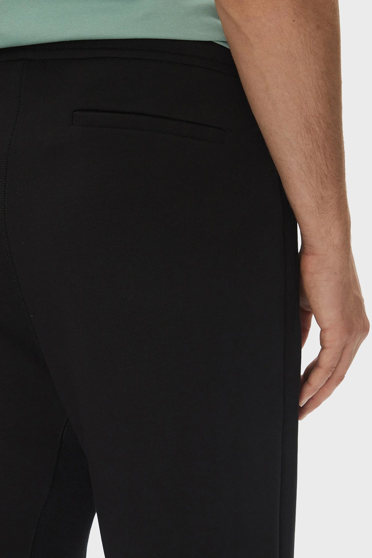 شلوار مردانه پنبه استخر به طور منظم مناسب کمر معمولی RIBANA JOGGER 50537198 001 BOSS