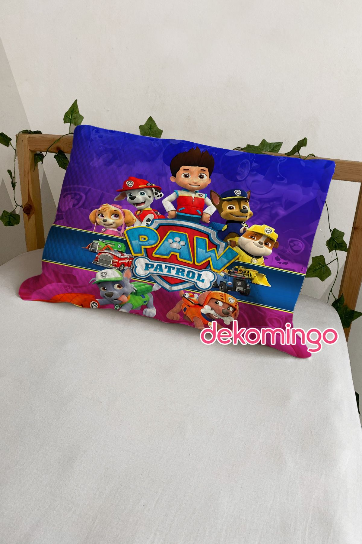 dekomingo MAVİ KIRMIZI PAW PATROL 2 ADET YASTIK KILIFI