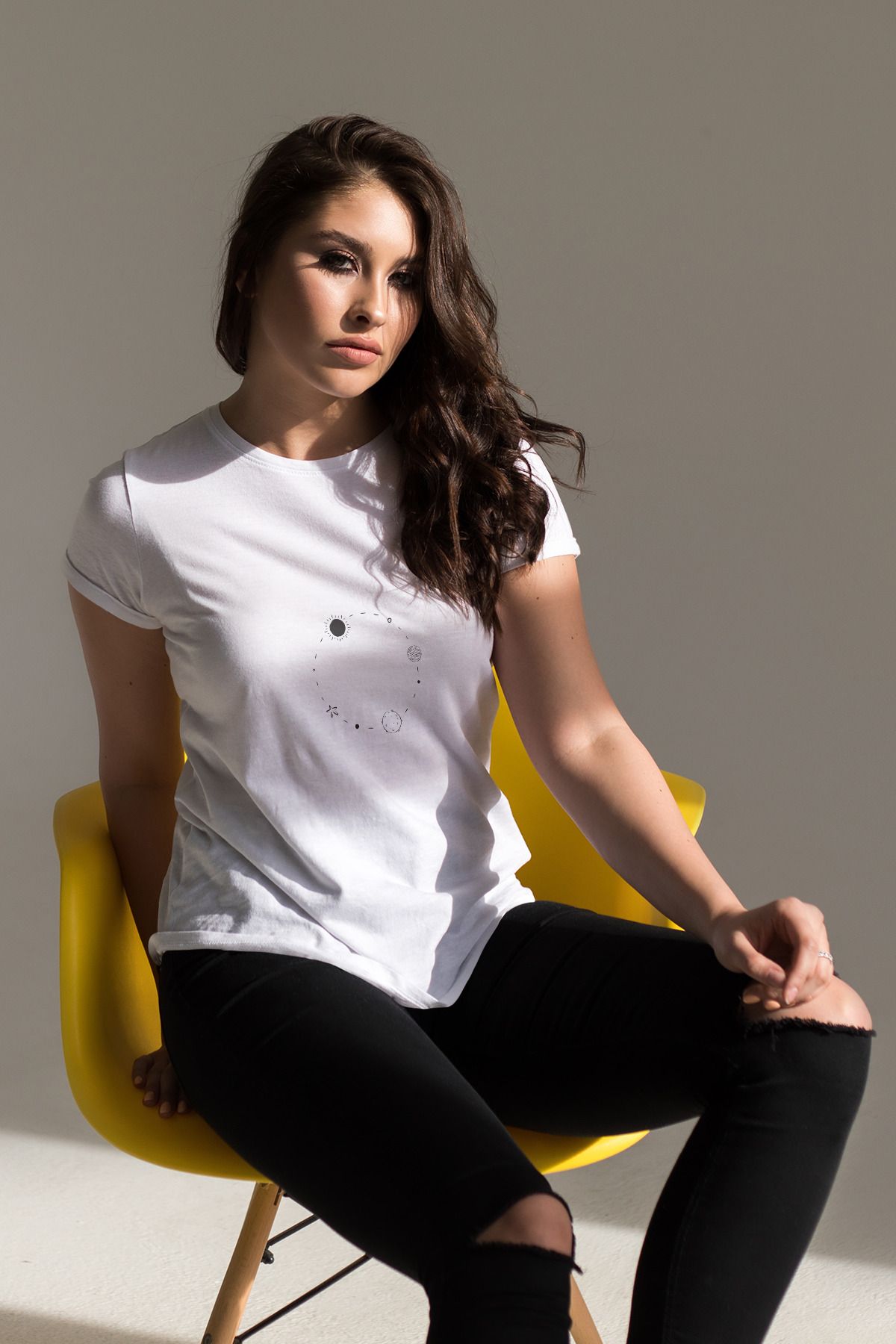 Decrift Gezegenler %100 Pamuk Kadın T-Shirt