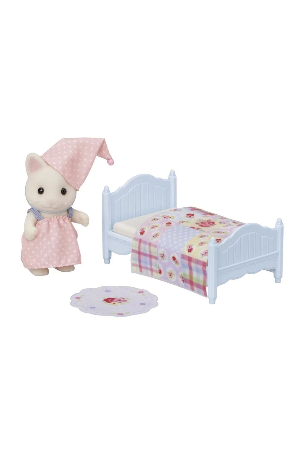 TOYFEST Sylvanian Families Çiçekli Kedi Kızın Uyku Seti 5681