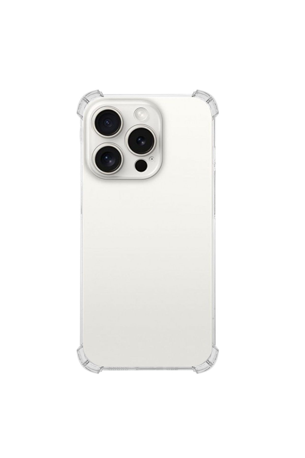 CaseArt Apple iPhone 15 Pro ile uyumlu Kamera Korumalı Antişok Airbag Köşe Korumalı Silikon Şeffaf Kılıf