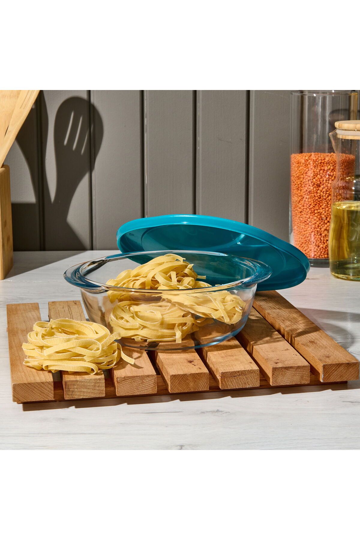 ASPARTAM Cook & Store Yuvarlak Kapaklı Saklama Kabı - 1,1 lt
