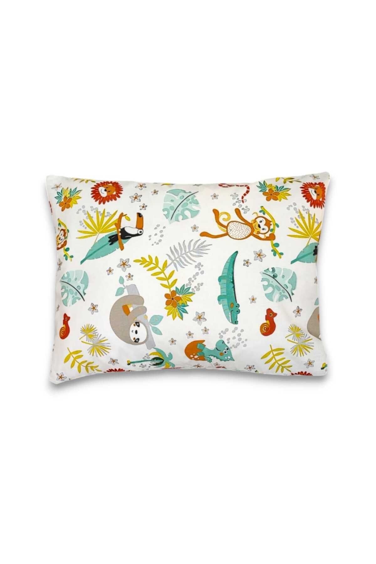 Bebek Özel 66x33 Cm Bebek Çocuk Yastık Kılıfı % 100 Pamuklu Yeni Beyaz Orman 33x66 Cm Yastık Kılıfı