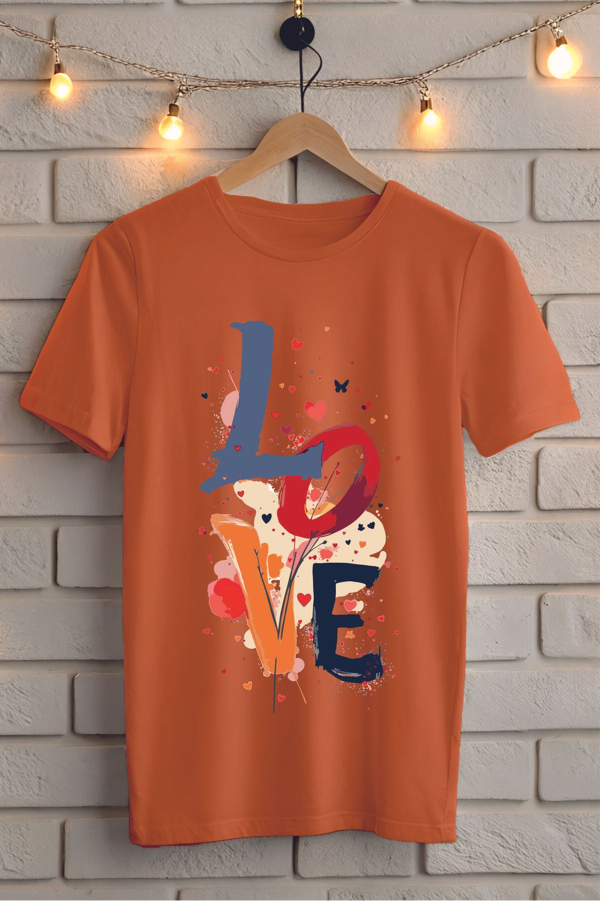 ModaSphere Love Baskılı Unisex Oversize Tişört