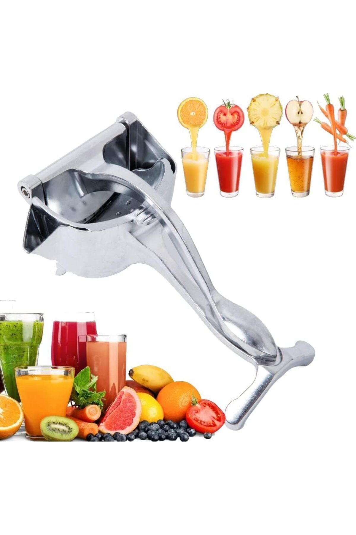 STOREMAX ELZ Katı Meyve Sıkacağı, Ağır Hizmet Tipi Tek Presli Limon Sıkacağı Premium Kalite Metal Al