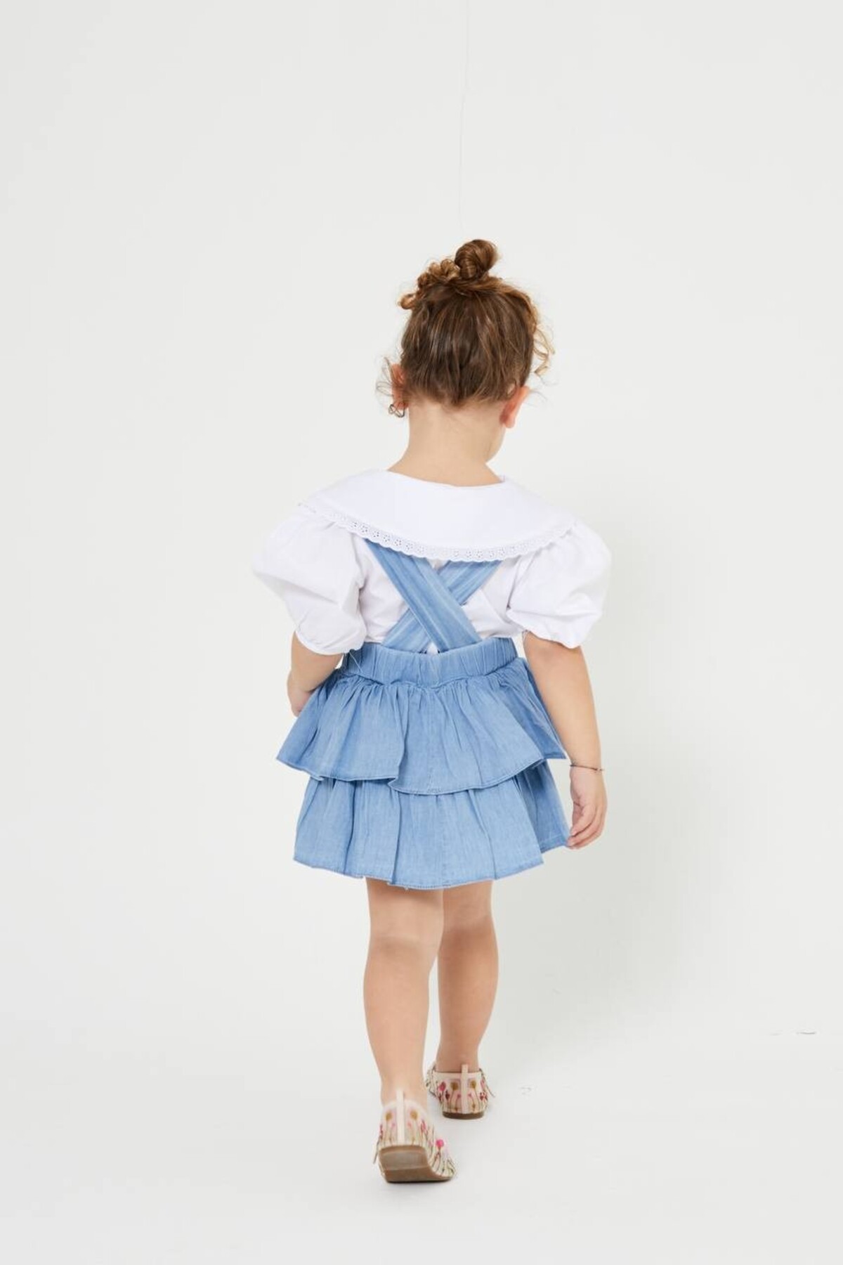 zeyelababy İşleme Detaylı Gömlekli Salopet Elbise fotoğrafı 3 (önizleme)