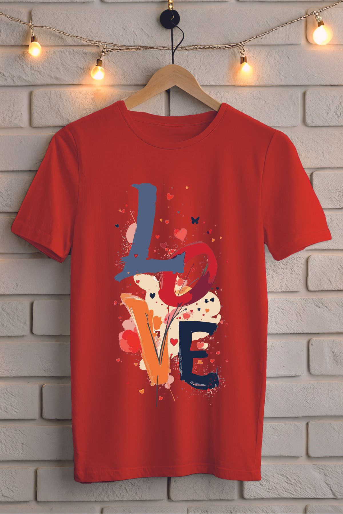 ModaSphere Love Baskılı Unisex Oversize Tişört