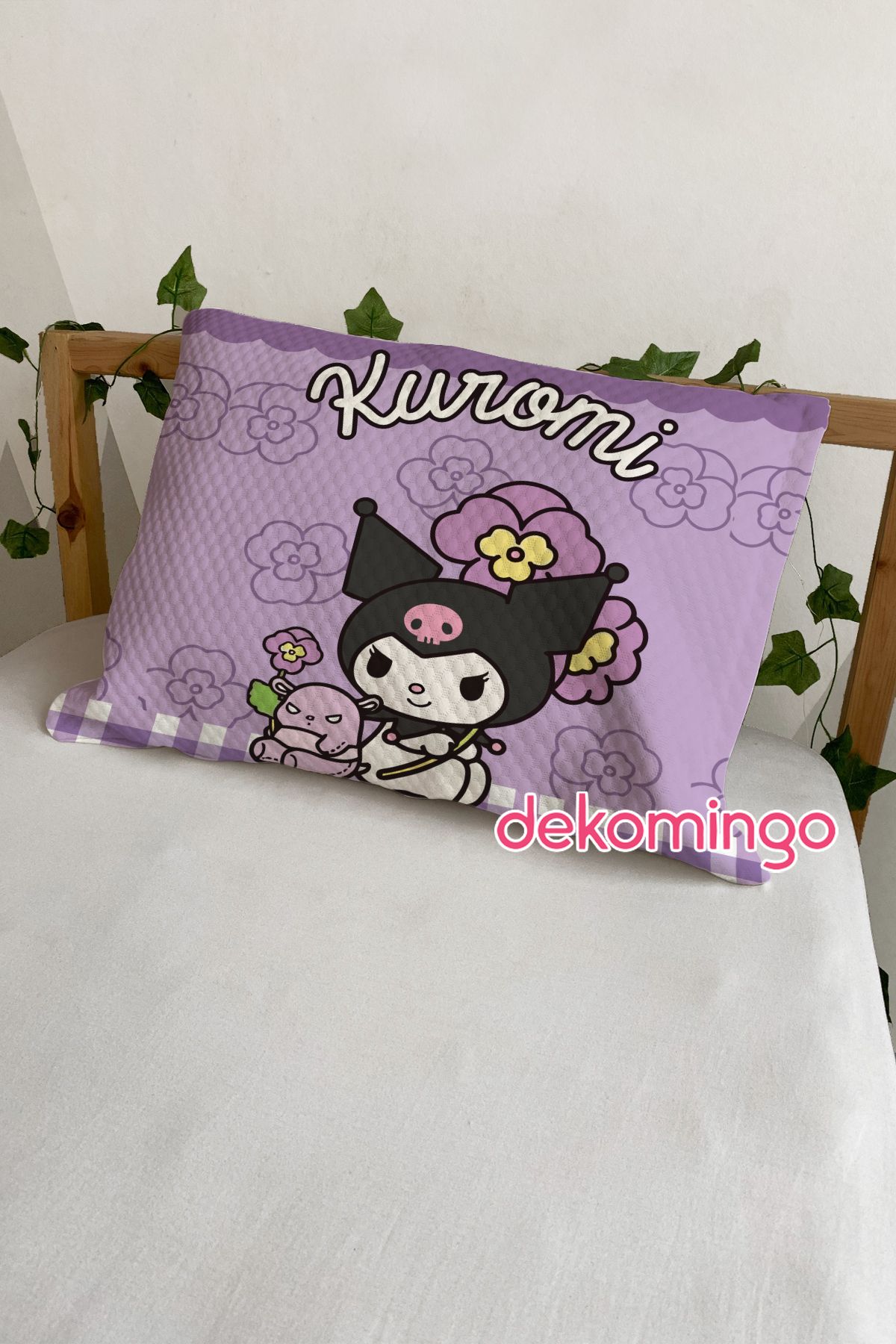 dekomingo EKOSE ÇİÇEK MOR KUROMİ YASTIK