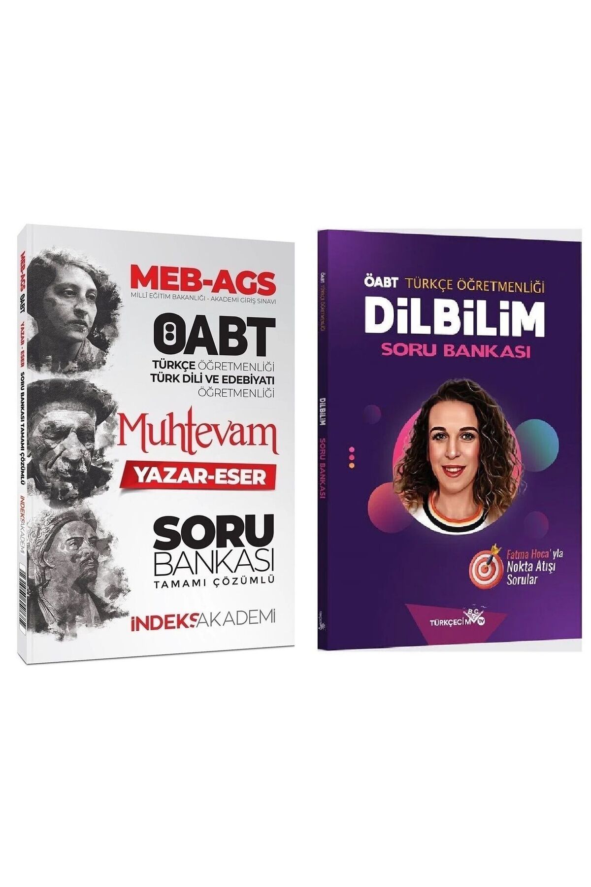 Edebiyat TV Yayınları Türkçecim TV + İndeks 2025 ÖABT MEB-AGS Türkçe Dilbilim + Muhtevam Yazar Eser Soru Bankası 2 li Set