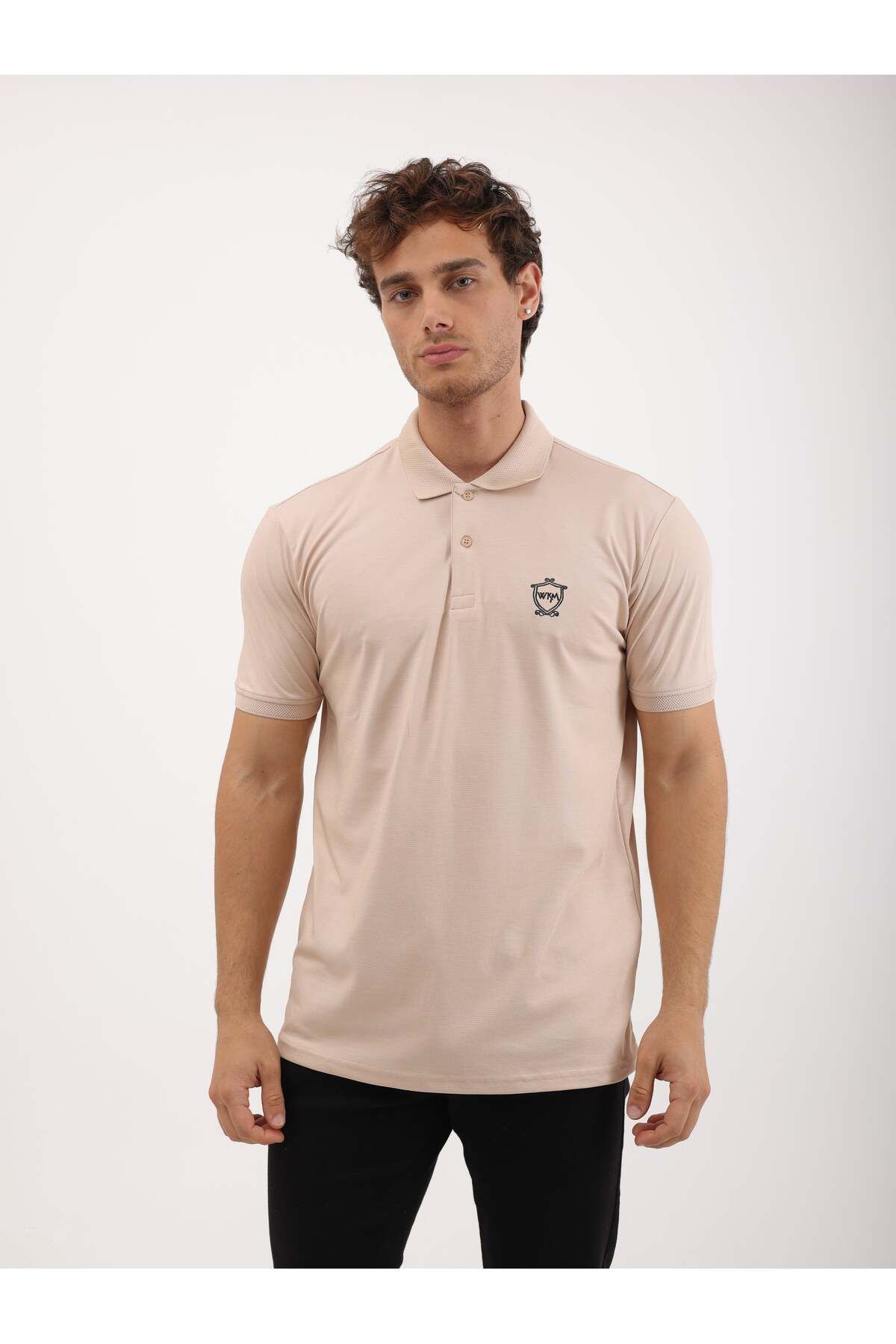 WKM Erkek Regular Fit Polo Yaka İnterlok T-Shirt