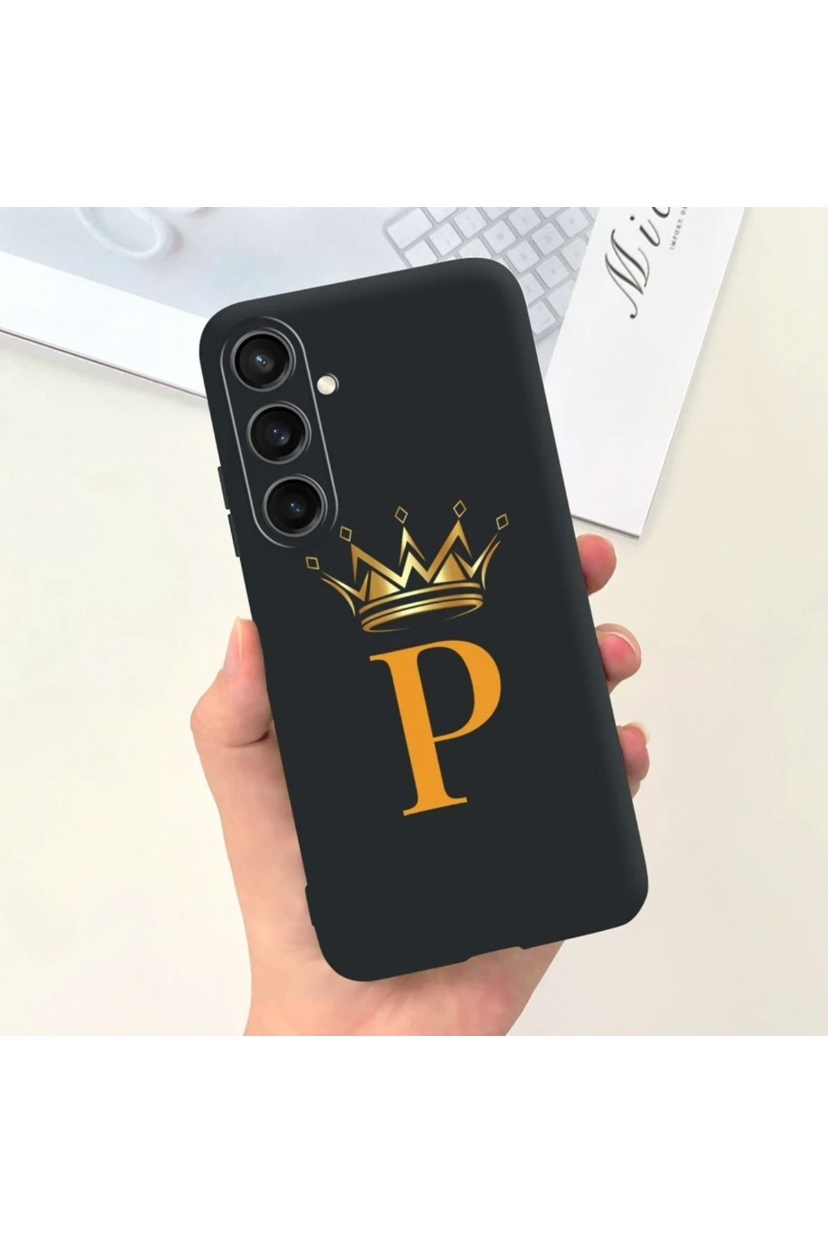 Rotaks Galaxy A15 Uyumlu Kılıf Silikon Esnek İsme Özel Baskılı Harf