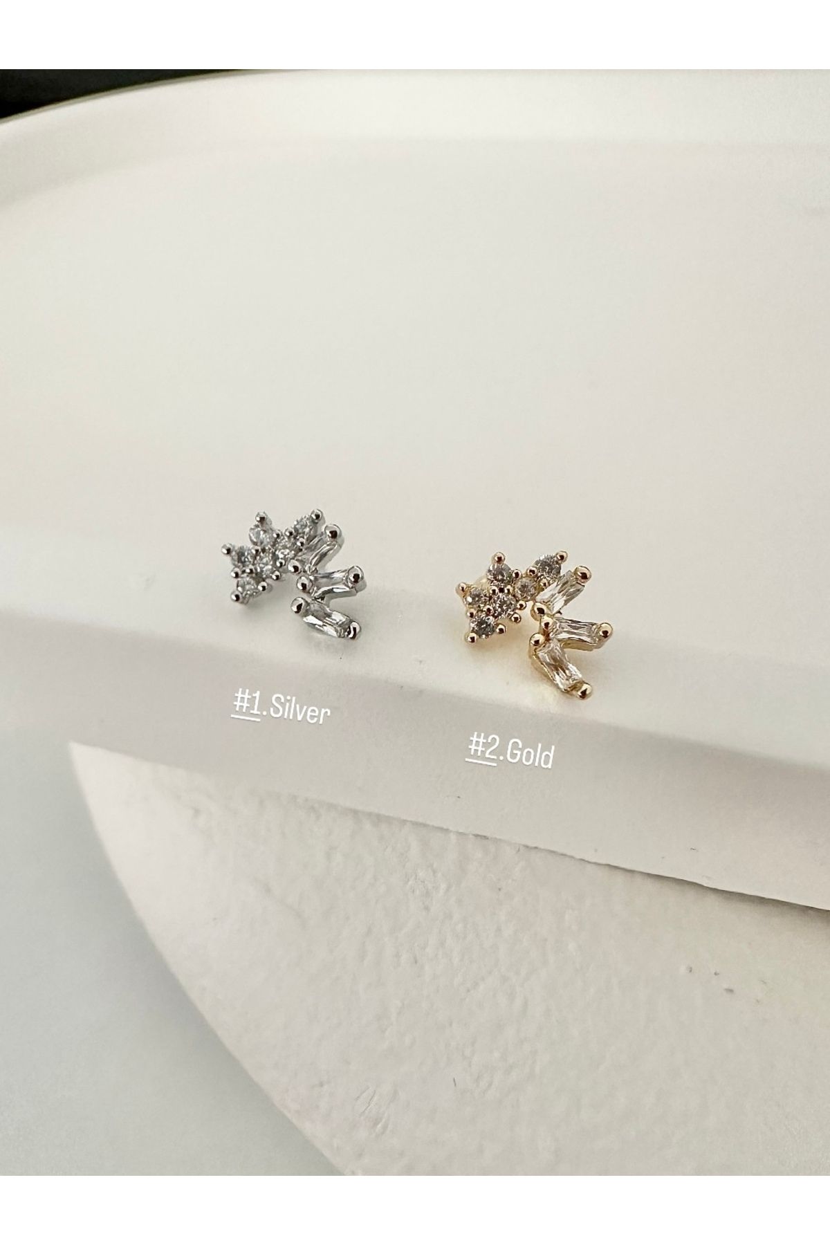 My Bellas Jewels Cerrahi Çelik Tragus Piercing, Helix, Flat, Conch, Lobe (1 Adet)