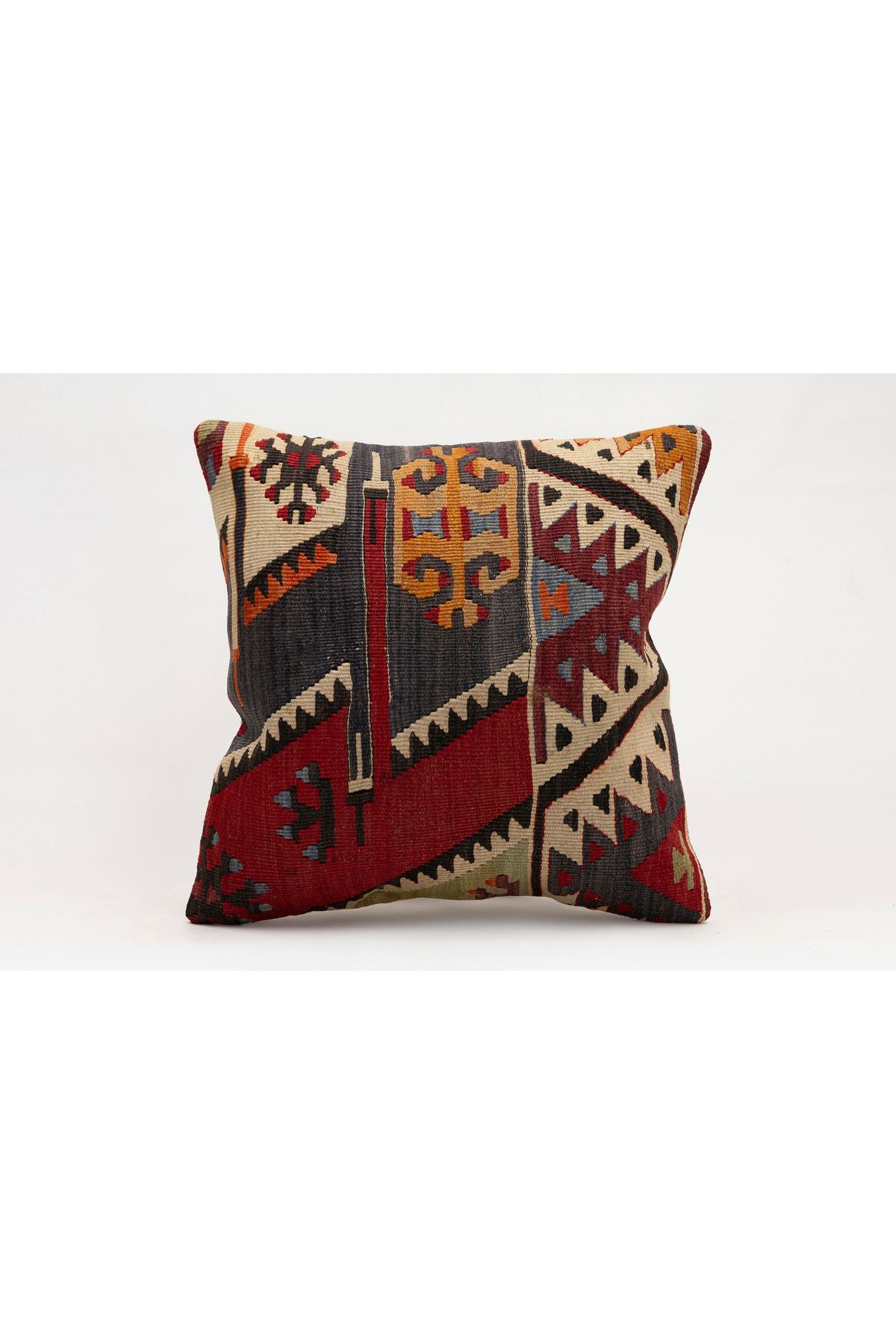 Kilim Whole Sale El Yapımı Kilim'den Yapılmış Vintage Kırlent Kılıfı, Yün, 40x40 Cm