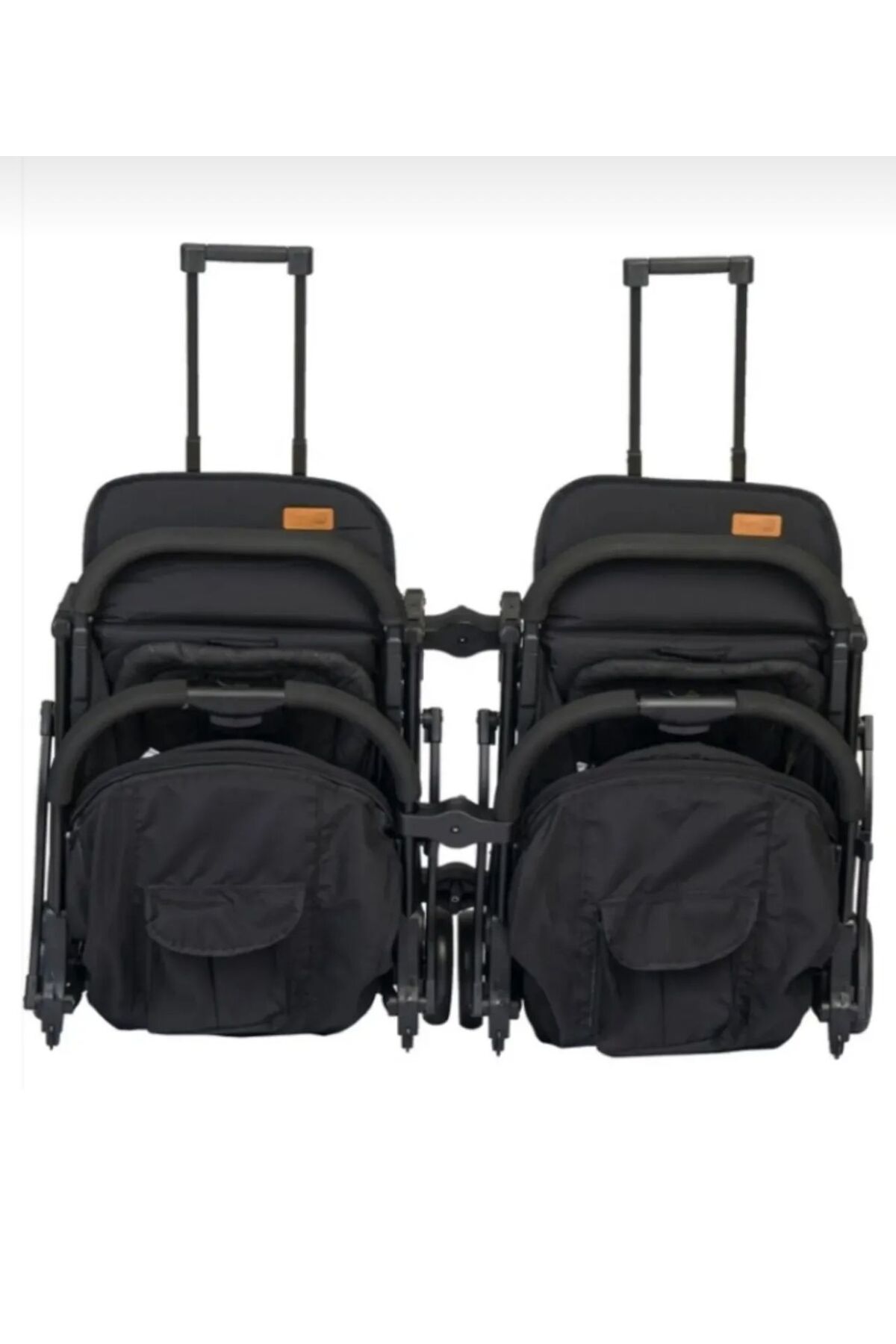 ÖYKÜ BEBEK DUNYASI Siyah Ikiz Bebek Arabası Drone Sky Kabin Sistem 2 Adet Yağmurluk Ve Kışlık Ayak Örtüsü Hediyeli fotoğrafı 3 (önizleme)