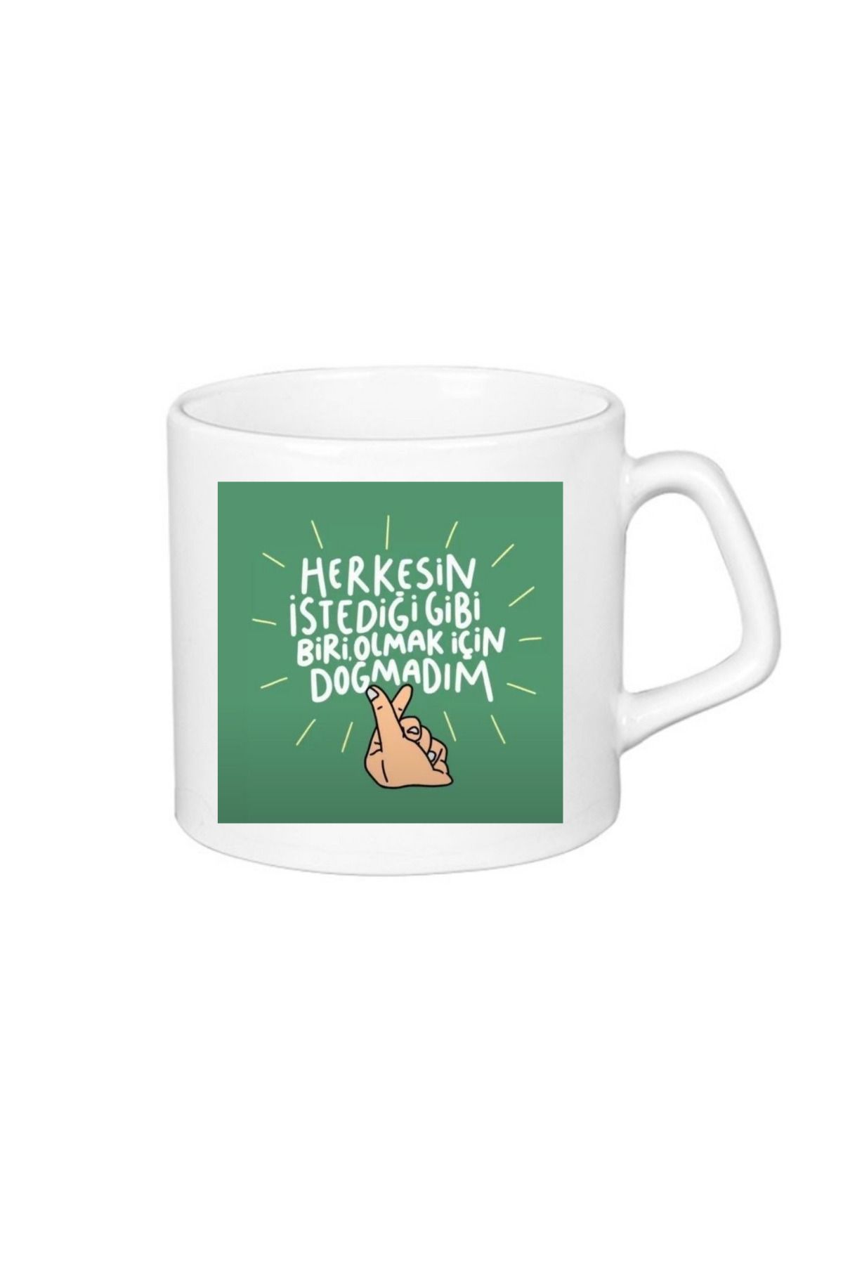 ABC Herkesin istediği gibi doğmadım yazılı kahve kupa bardağı