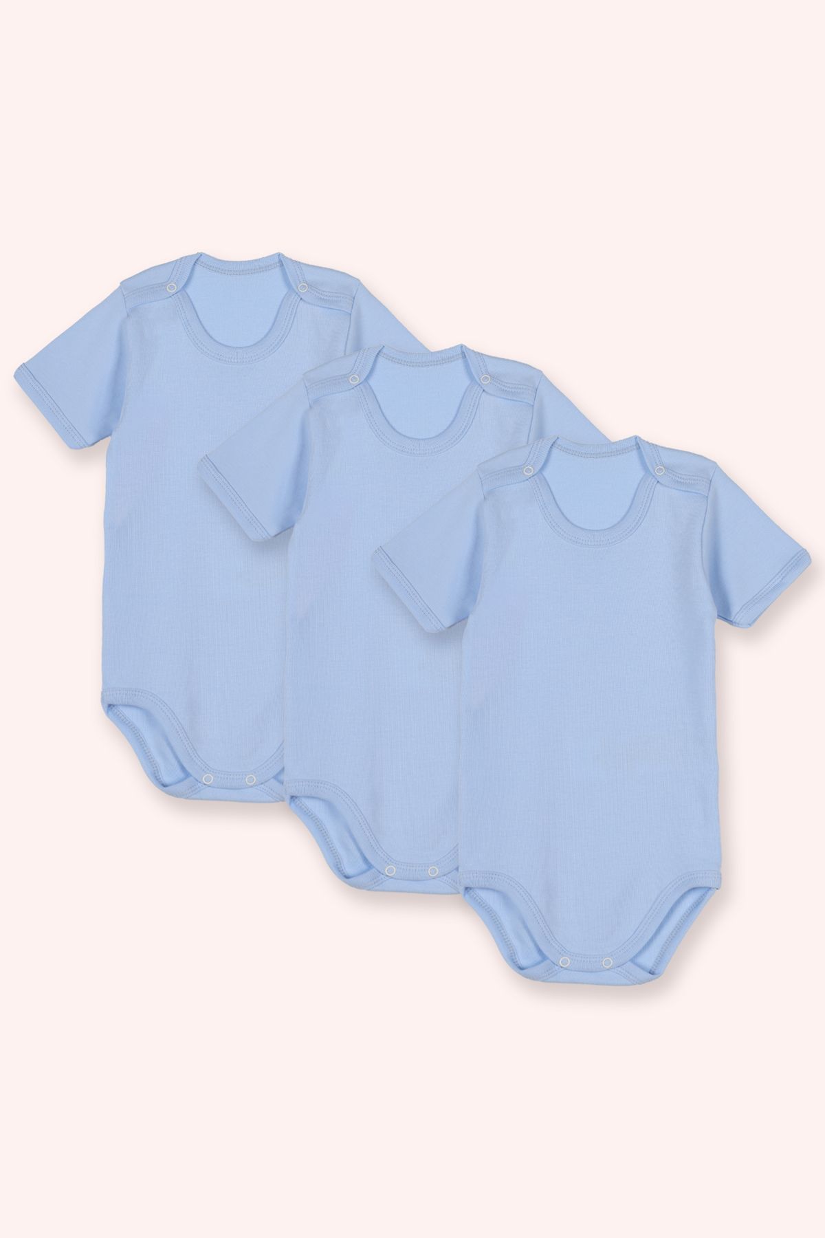 Panço Yenidoğan Kısa Kollu Çıtçıtlı Mavi Body