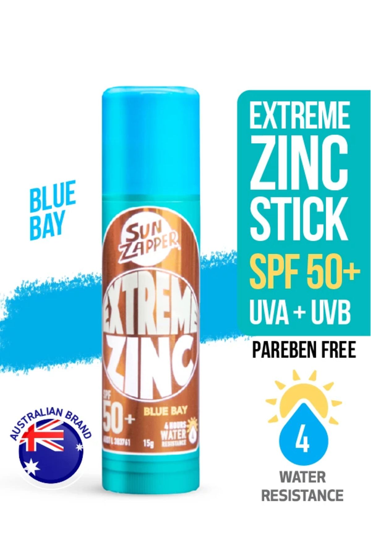 Sun Zapper Extreme Zinc Stick Blue Bay SPF 50+ 15g