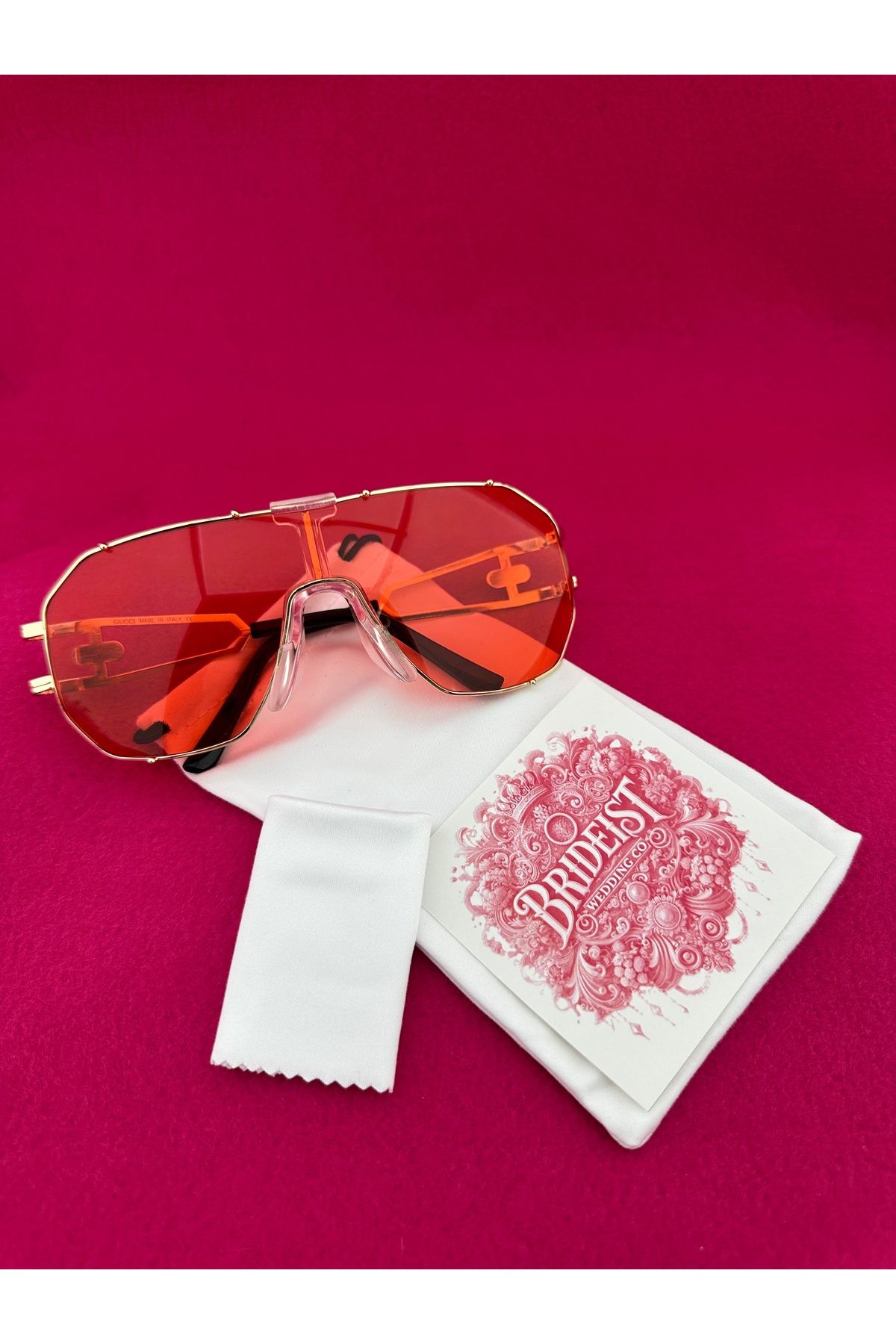 BRIDEIST WEDDING CO Shield Pembe Gözlük| Pembe Casual Modern Gözlük| Cool Gözlük