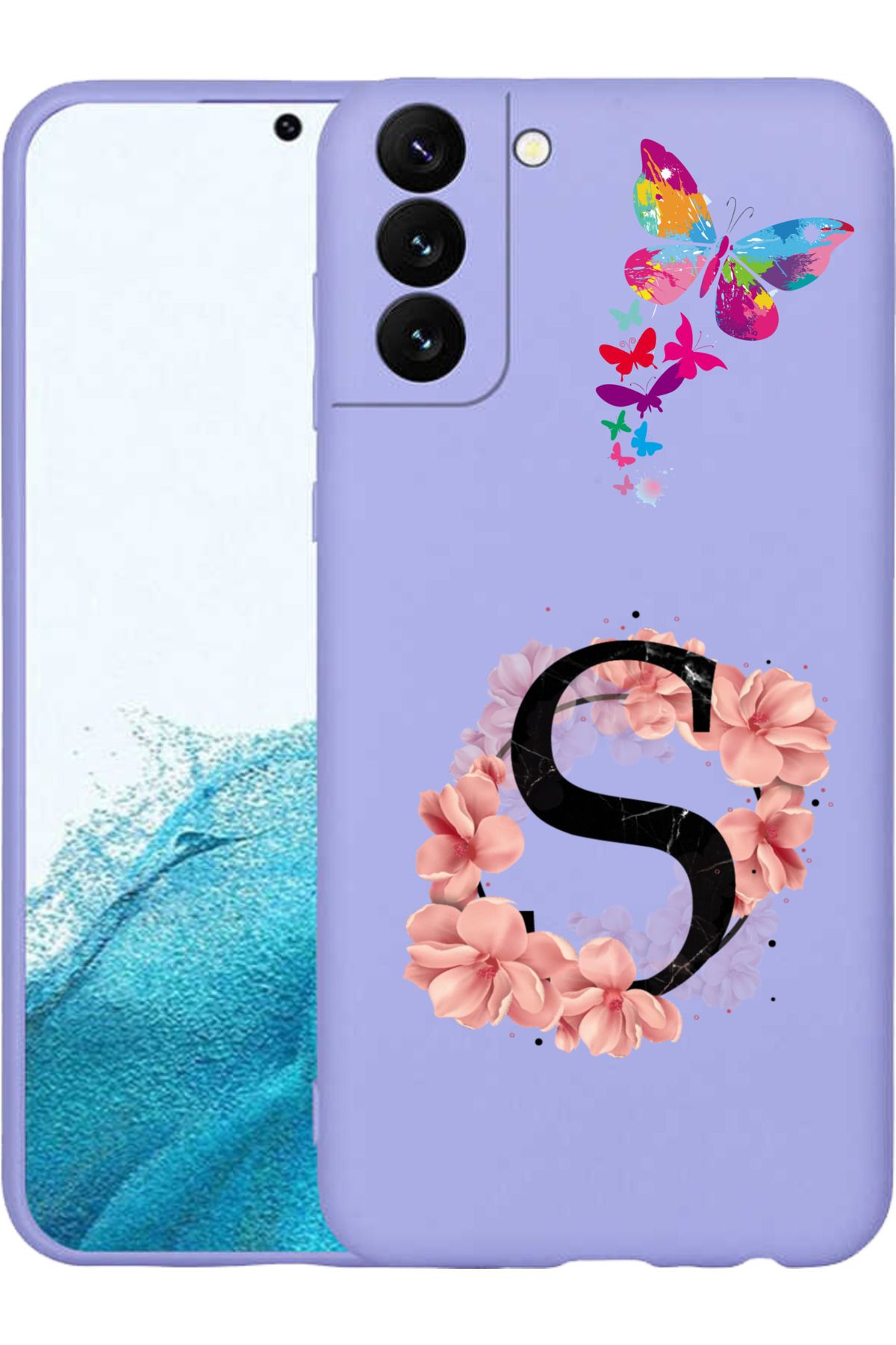 Rotaks Samsung Galaxy S22 Uyumlu Kılıf Lansman Kafide İç Yüzey İsme Özel Baskılı