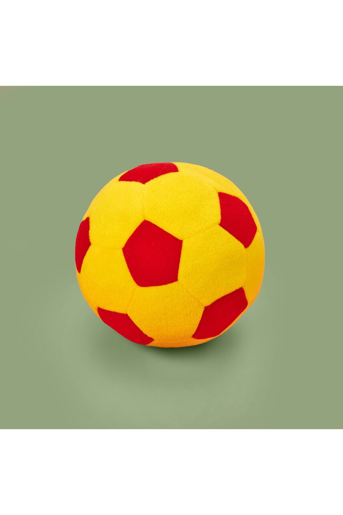 ASPARTAM Futbol Topu Figürlü Yastık - Sarı / Kırmızı - 30x30 Cm