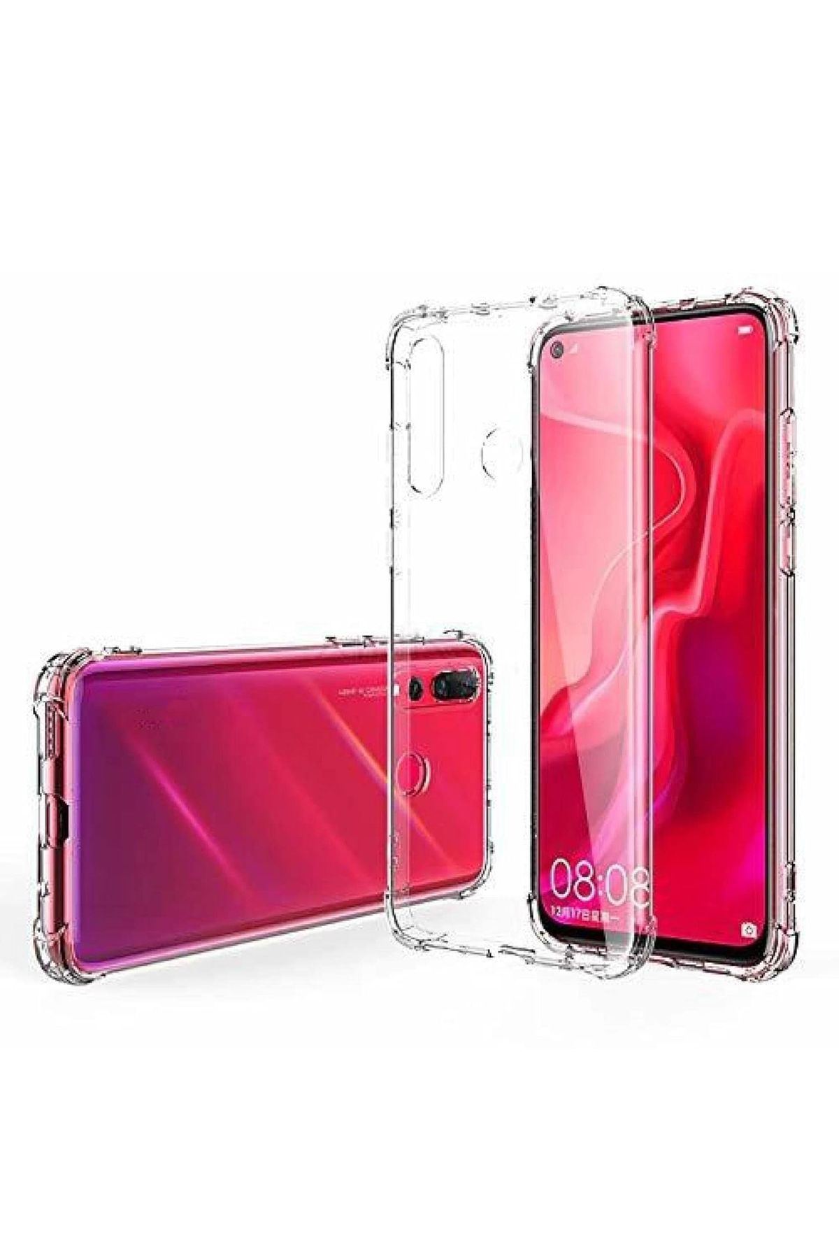 CaseArt Huawei Y9 Prime 2019 ile uyumlu Kapak Köşe Korumalı Airbag Antishock Şeffaf Silikon Kılıf