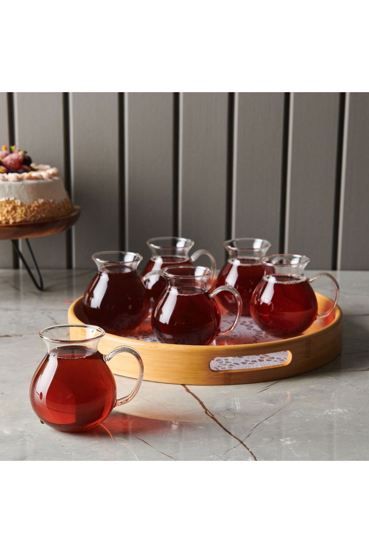 MATMEL Keyf-i Ala Borosilikat 6 Parça Çay Seti - 220 ml