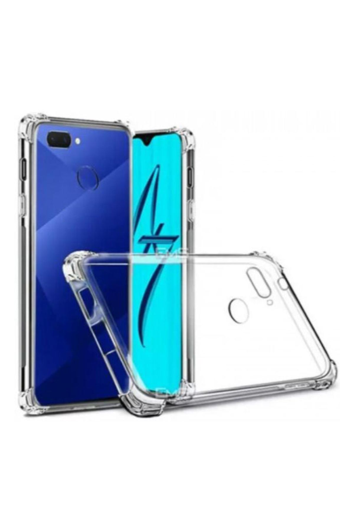 CaseArt Oppo AX7 ile uyumlu Kapak Köşe Korumalı Airbag Antishock Şeffaf Silikon Kılıf
