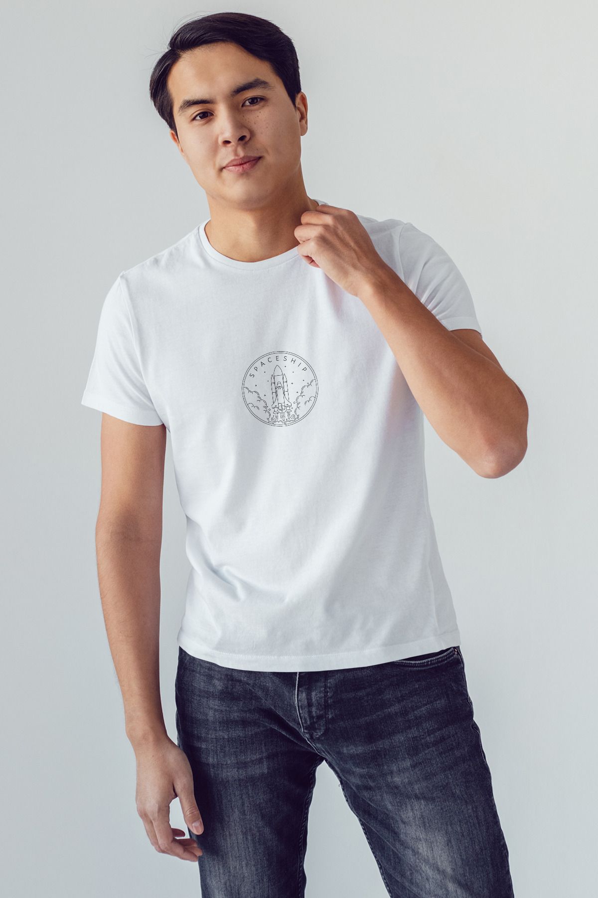 Decrift Spaceship %100 Pamuk Erkek T-Shirt