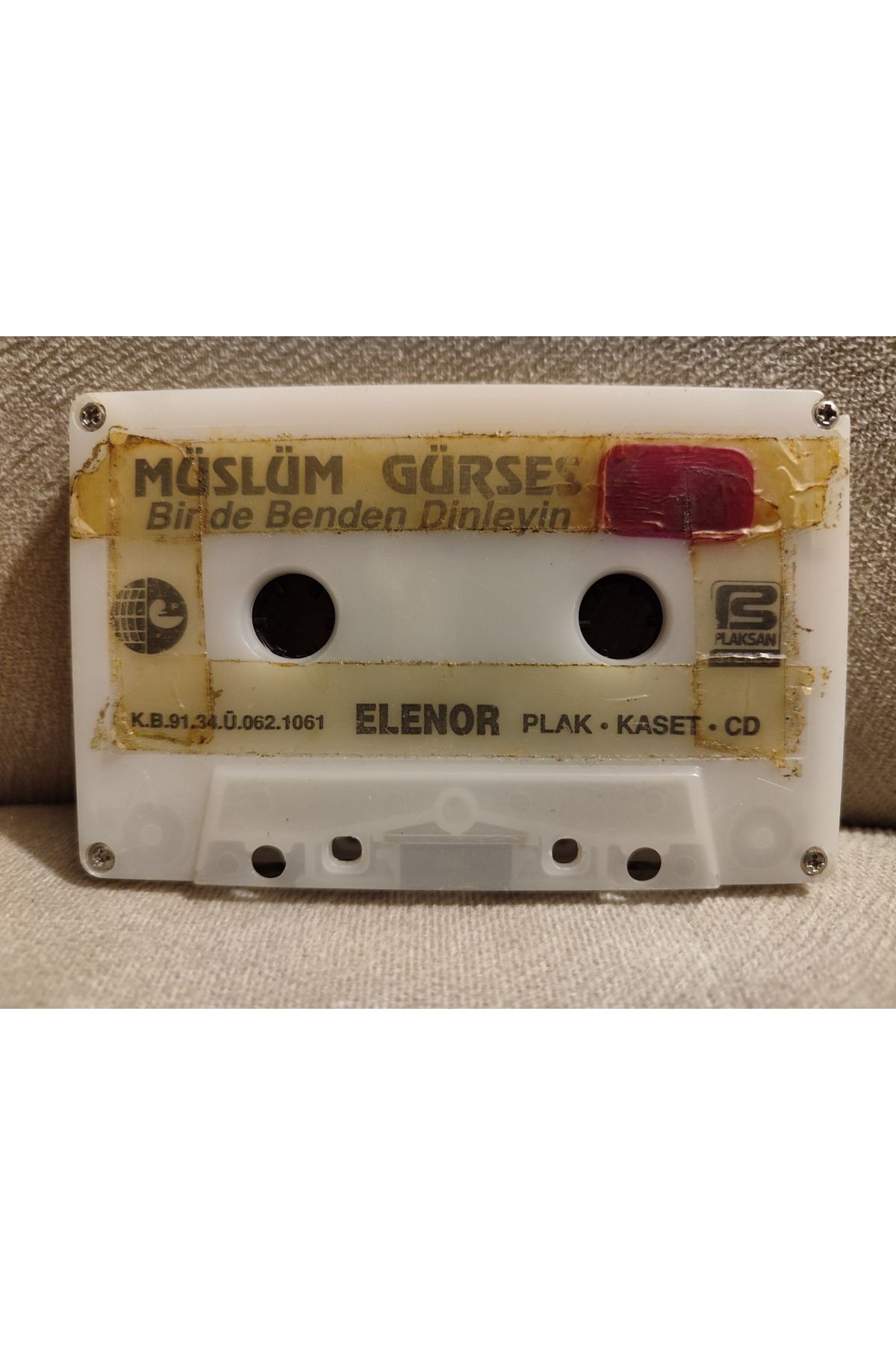Plakperest Müslüm Gürses – Birde Benden Dinleyin - 1991 Türkiye Basım Kaset - Kapaksız 2. EL