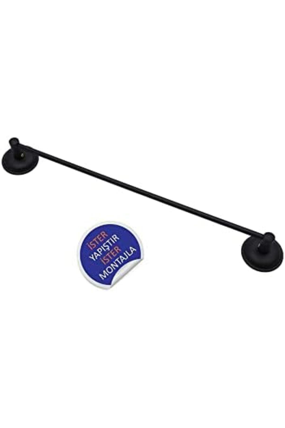 STOREMAX ELZ Siyah Uzun Havluluk Havlu Askısı Banyo Askısı 40 cm - Delmeye Son İster Yapıştır İster
