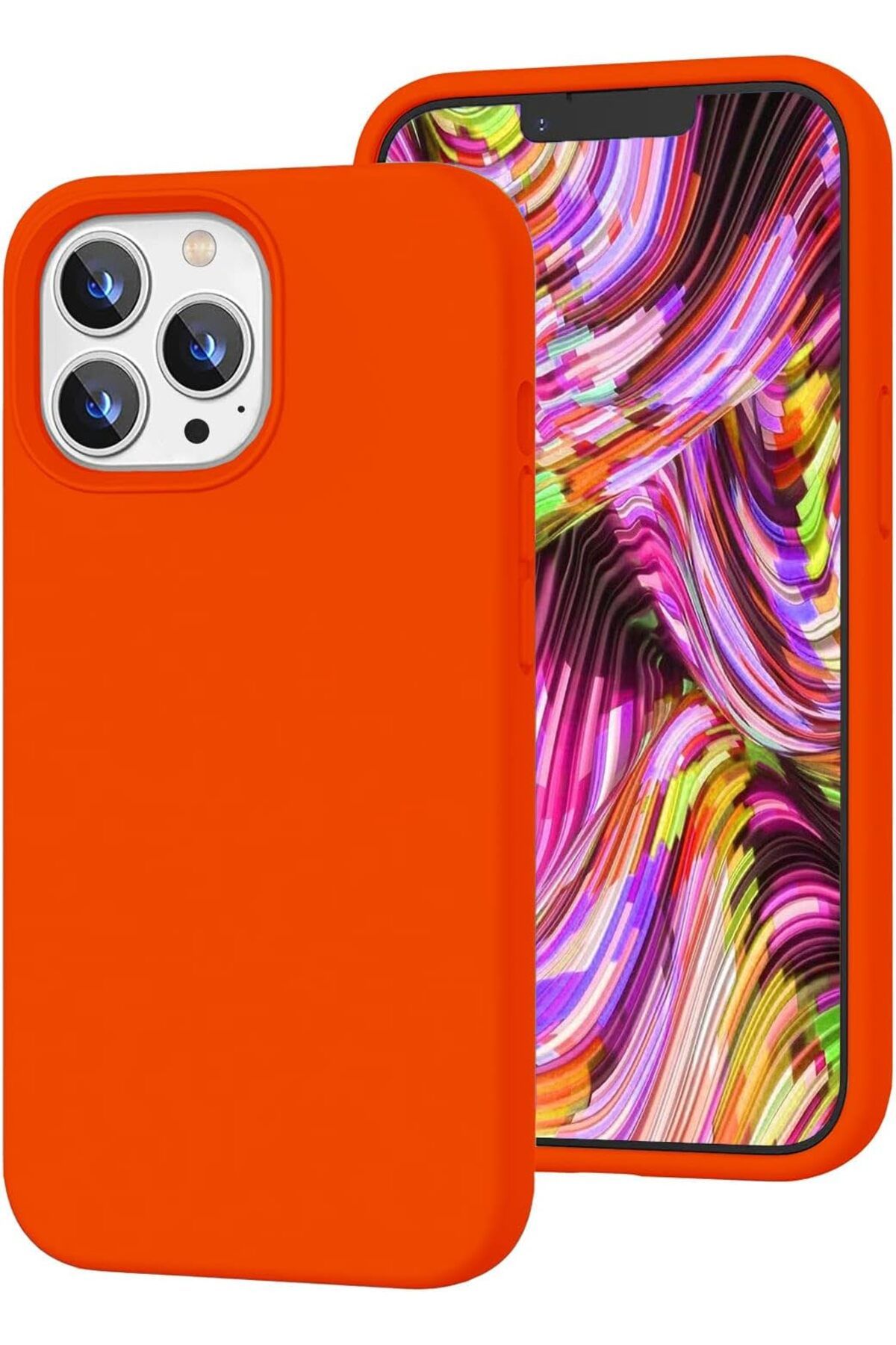 Mu Art Ahşap Mrt iPhone 12 Pro Max uyumlu Silikon Kılıf - Darbeye Dayanıklı Sıvı Silikon, Mikrofiber Astarl