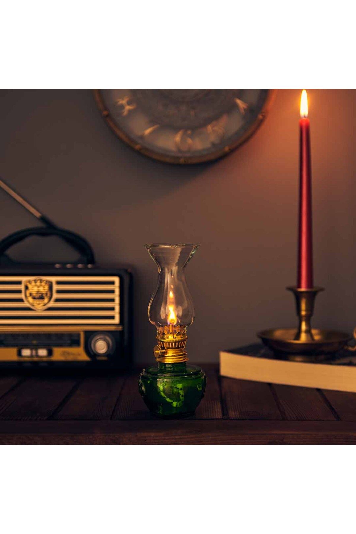 ASPARTAM Time Vintage Gaz Lambası - Yeşil